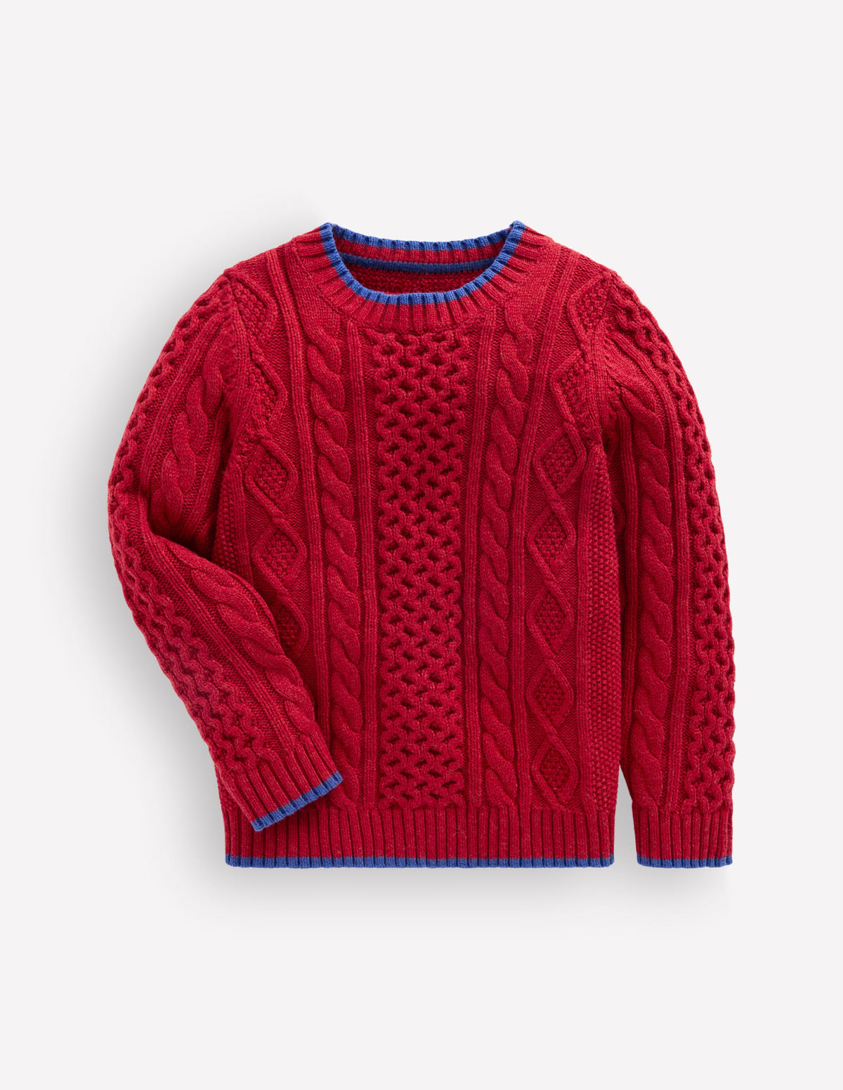 Heritage Cable Jumper-Crimson Red-1