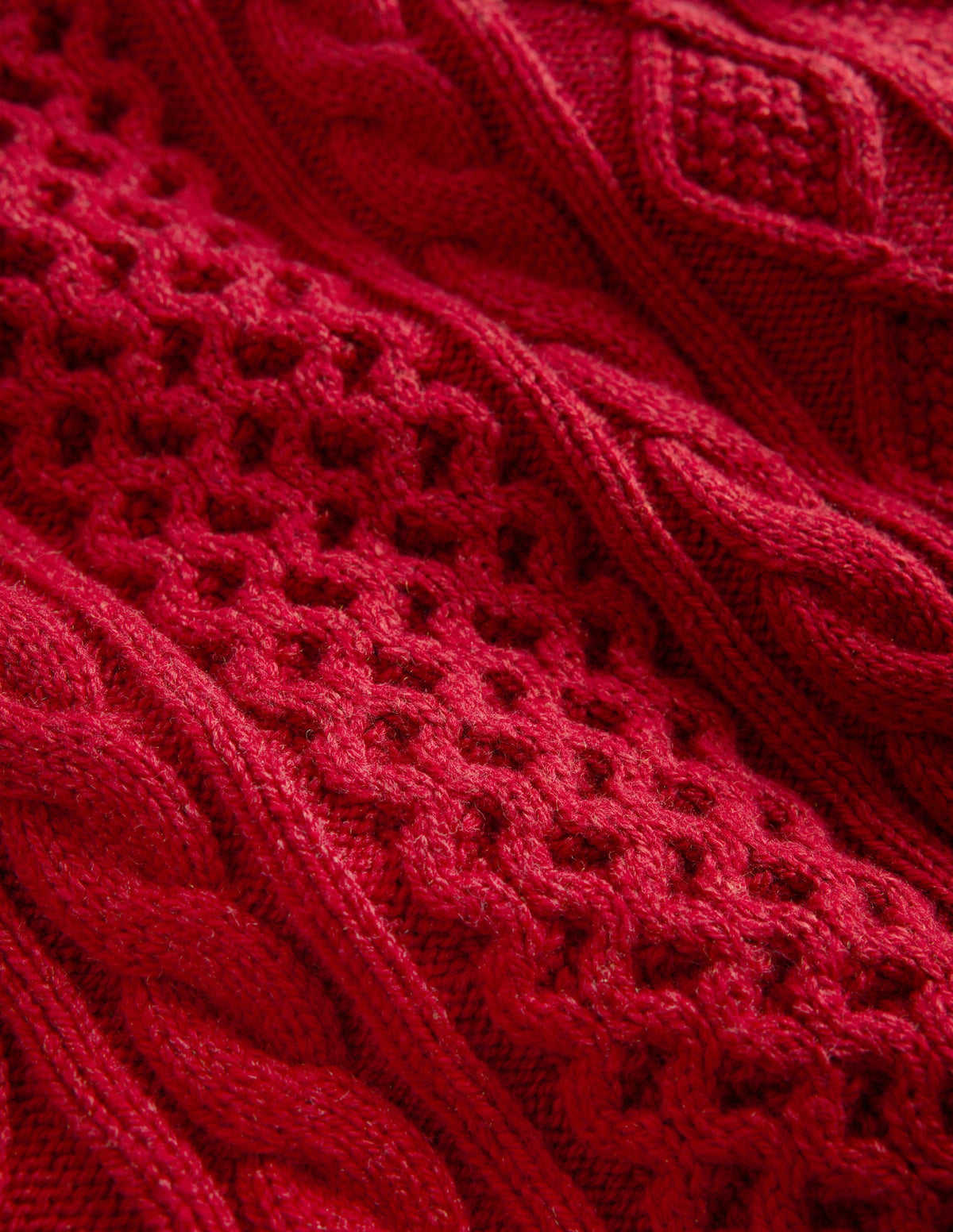 Heritage Cable Jumper-Crimson Red-3