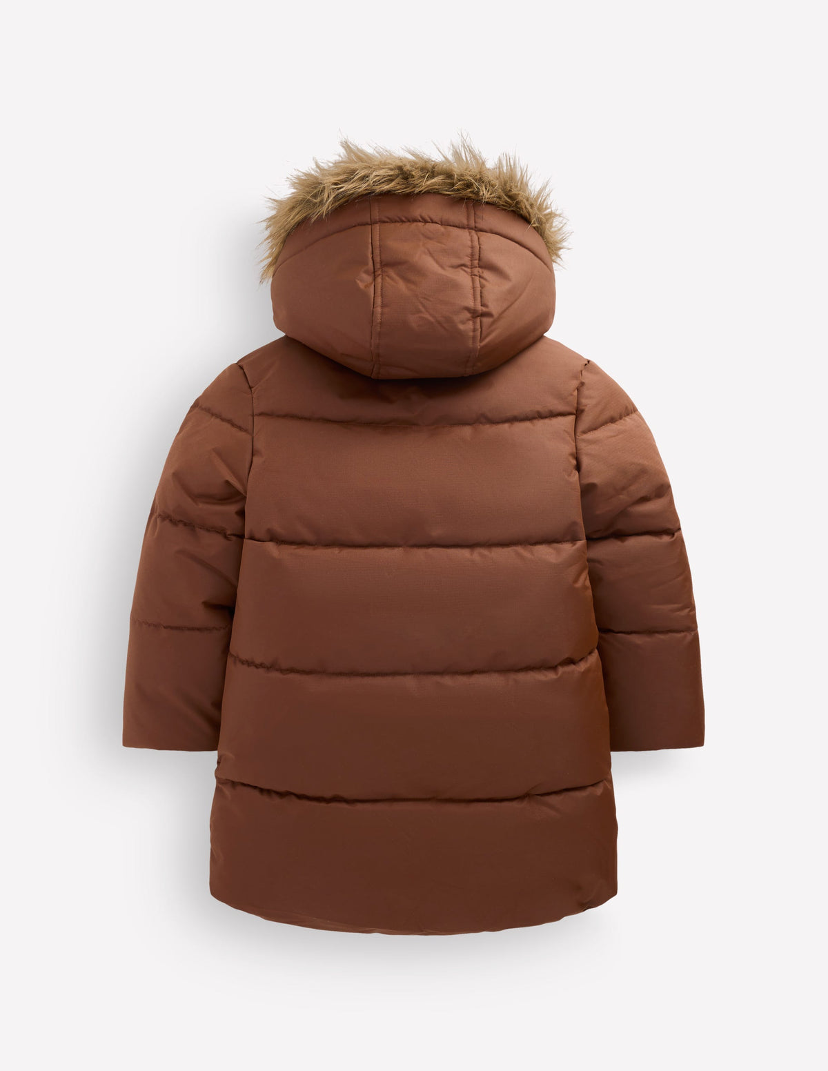 Fleece Lined Padded Coat-Raw Umber-2