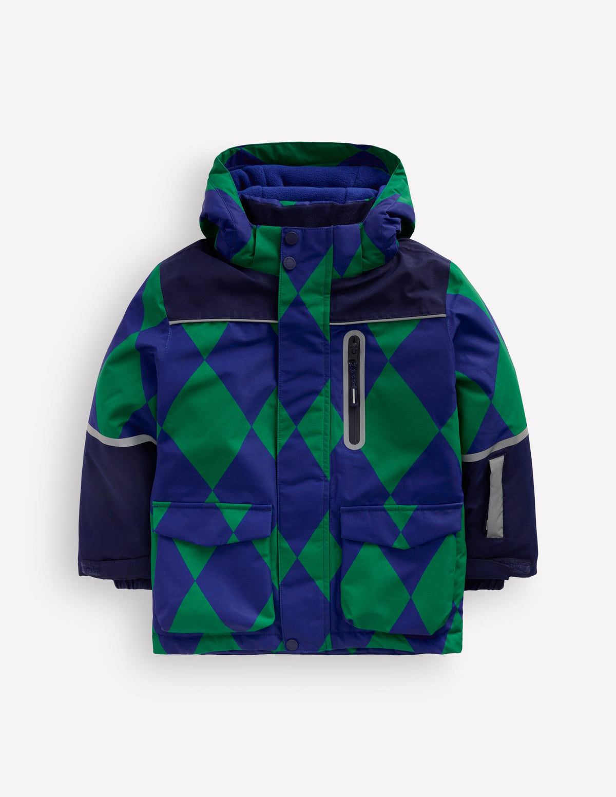 All-weather Waterproof Coat-Blue and Green - Image 1