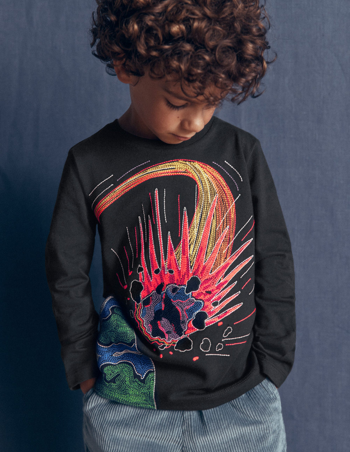 Glow Superstitch T-shirt-PHANTOM COMET - Image 1