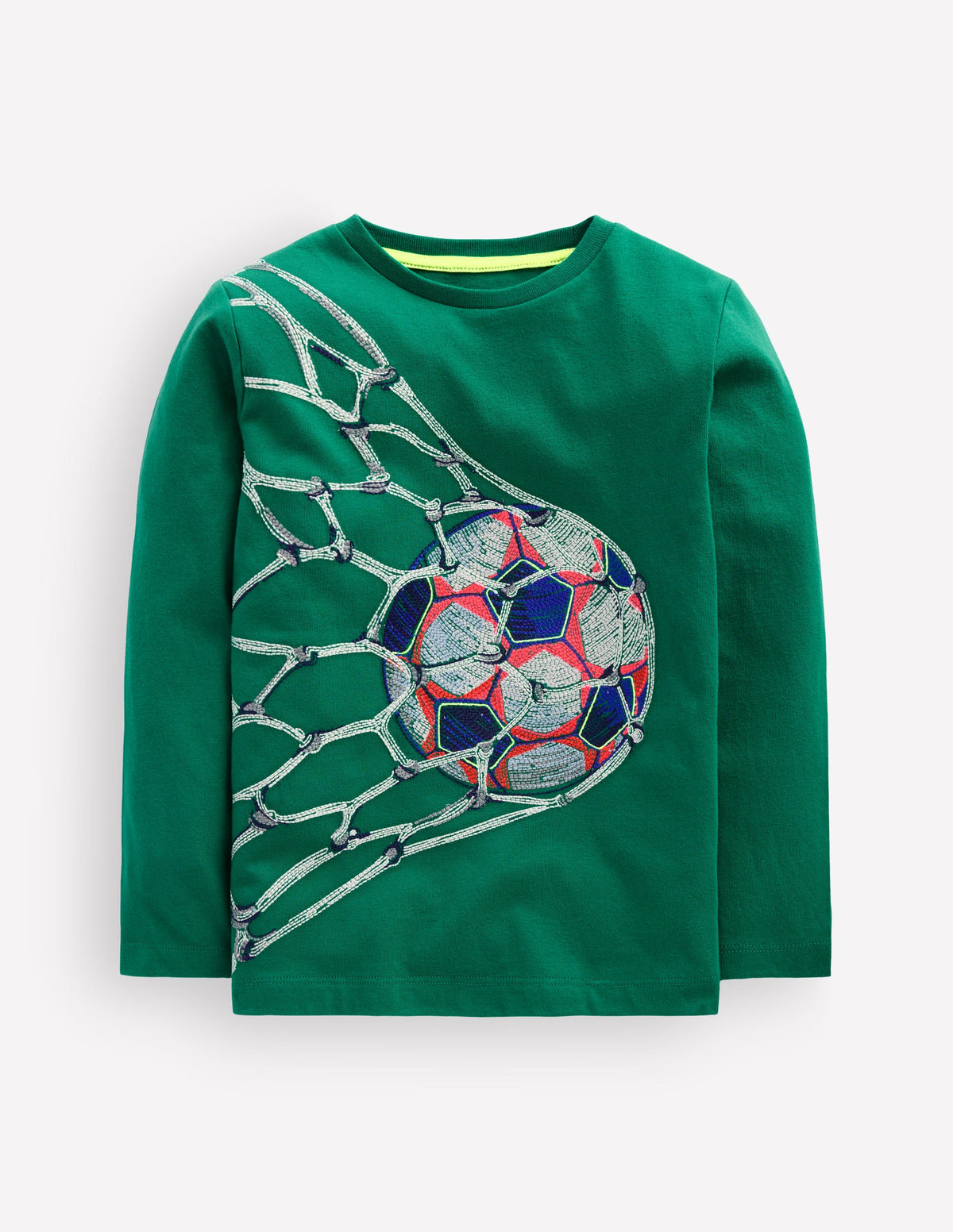 Glow Superstitch T-shirt-Jewel Green Football-1