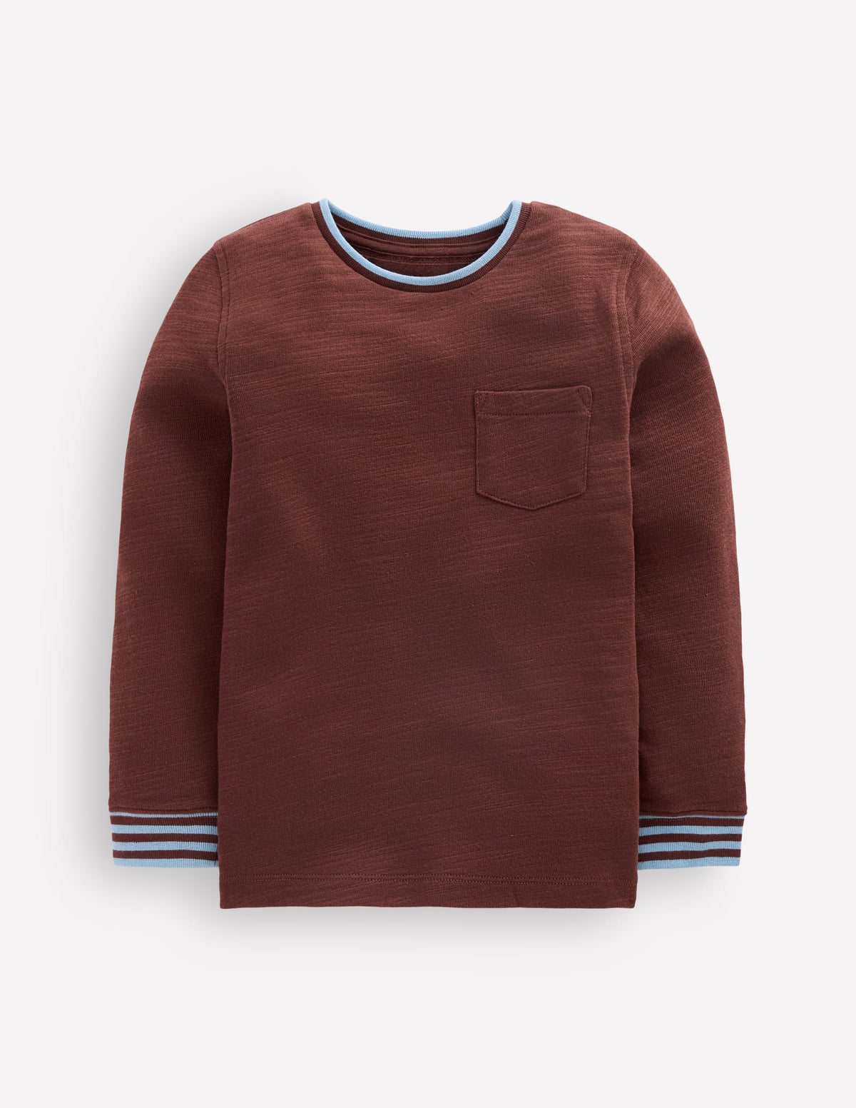 Cosy Mid-weight T-shirt-Woodland Brown / Glacier Blue - Image 1