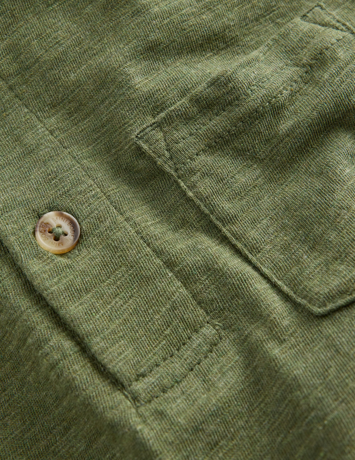 Long Sleeve Slub Polo-Green Marl - Image 3