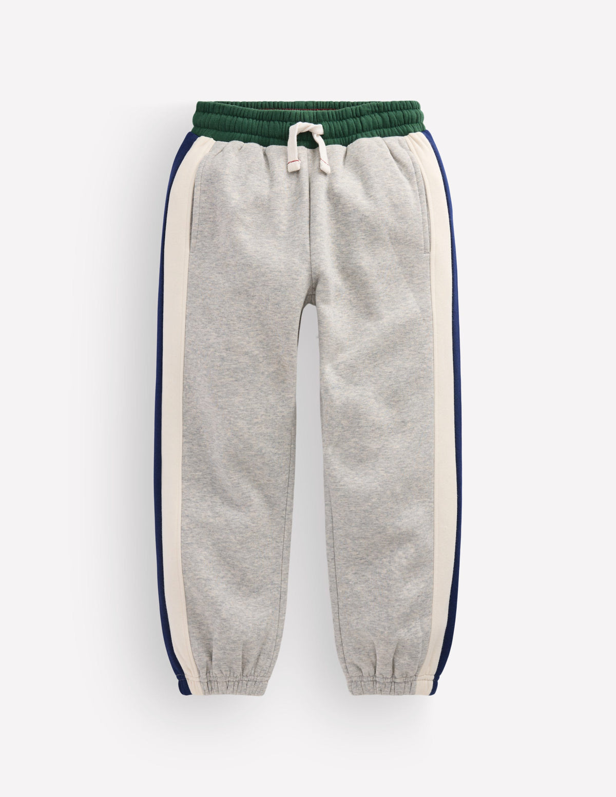 Colourblock Cuffed Joggers-Grey Marl Multi Stripe - Image 1