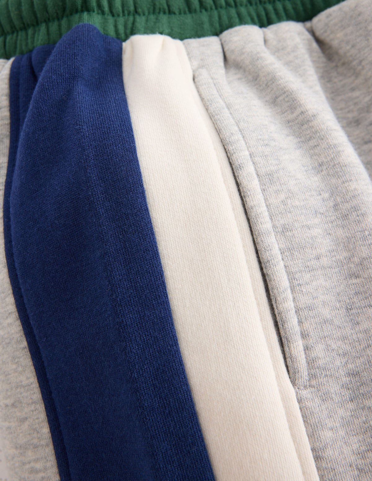 Colourblock Cuffed Joggers-Grey Marl Multi Stripe-3