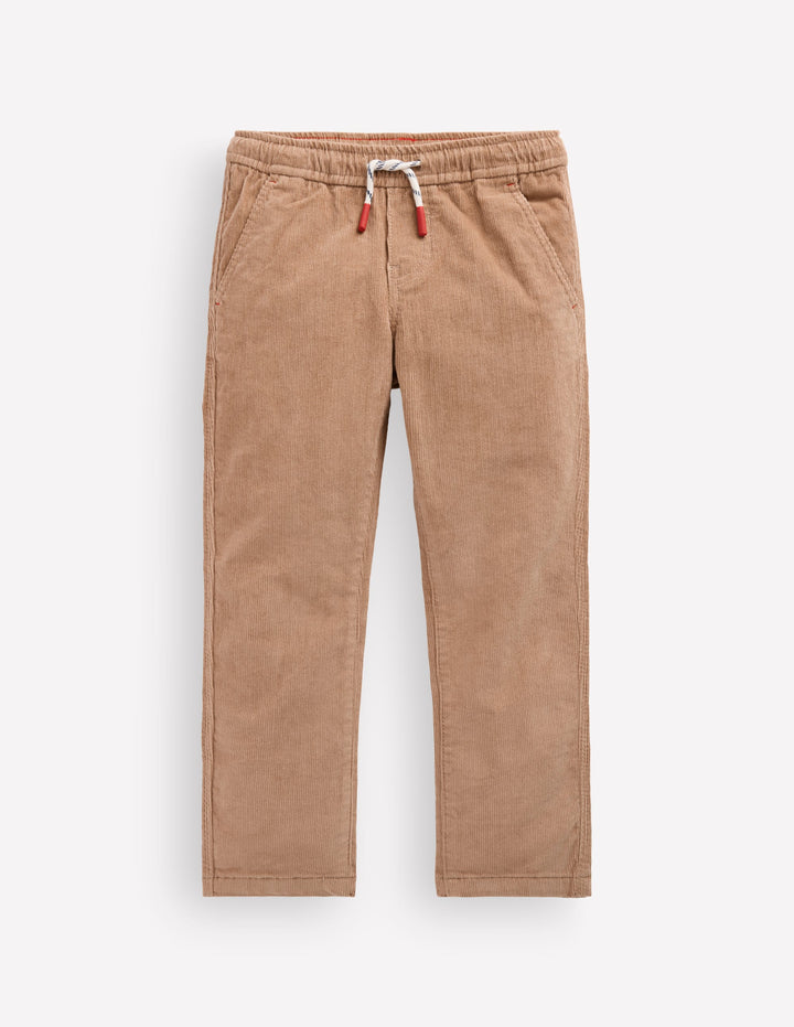 Slim Pull-on Trousers-Tiger's Eye Cord