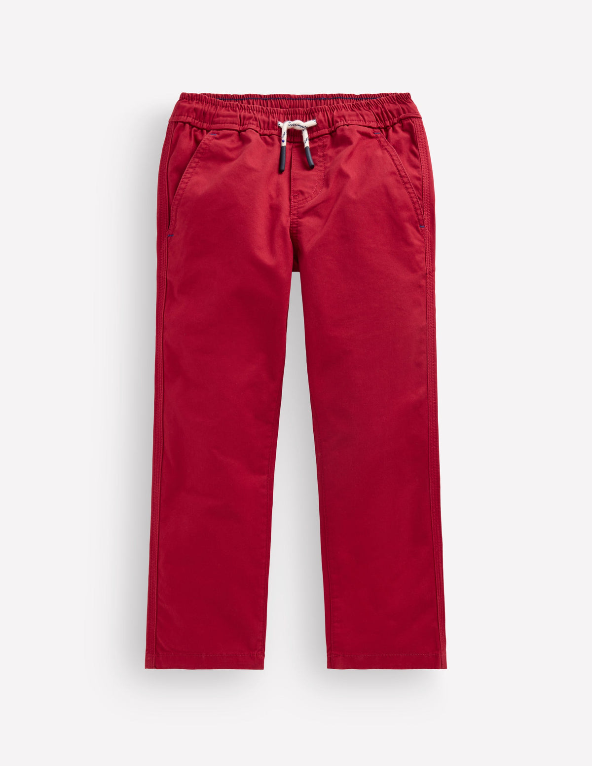 Slim Pull-on Trousers-Rythmic Red-1