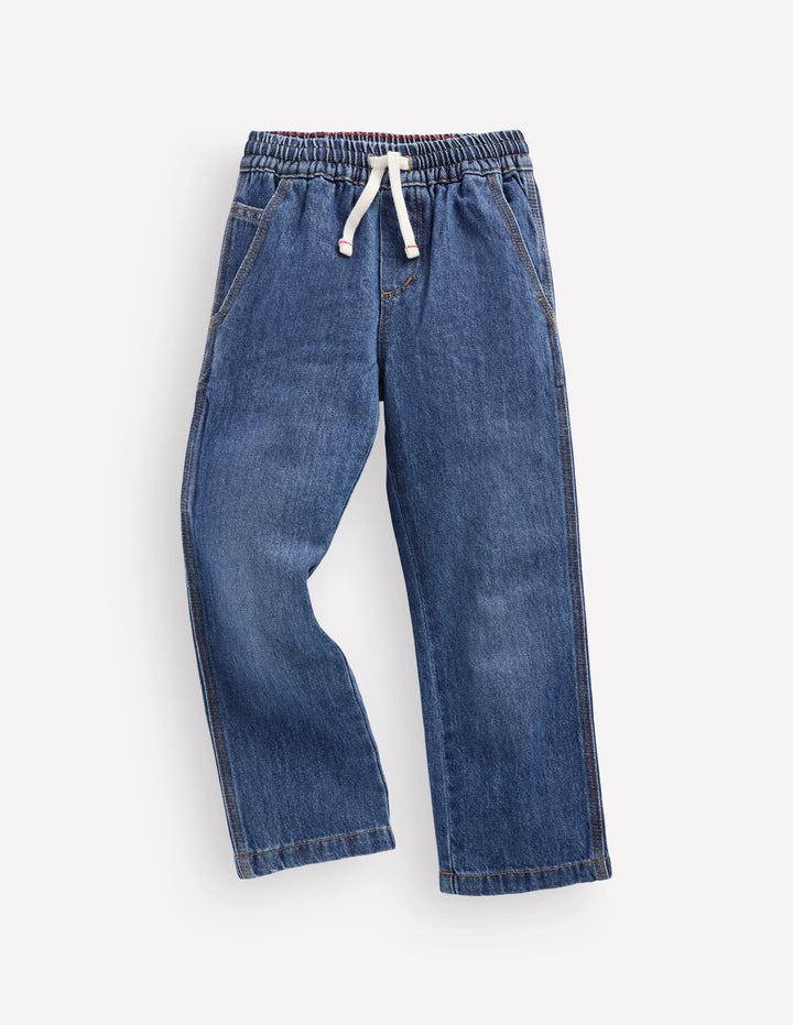 Pull-on Carpenter Jeans-Mid Wash
