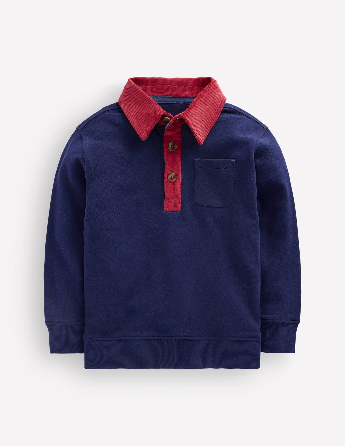 Smart Collared Sweatshirt-College Navy - Image 1