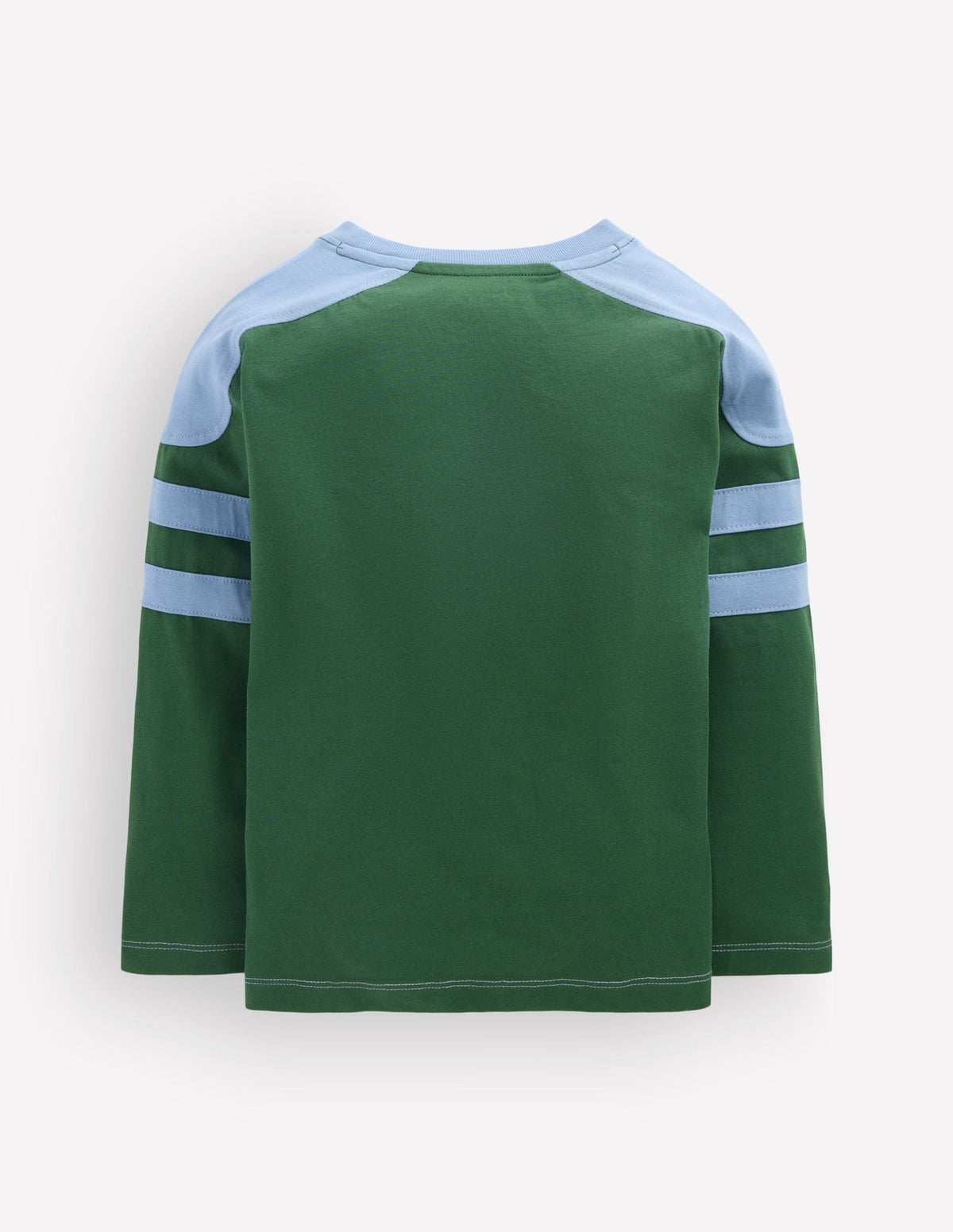 Colour Block T-shirt-Hunter Green-2
