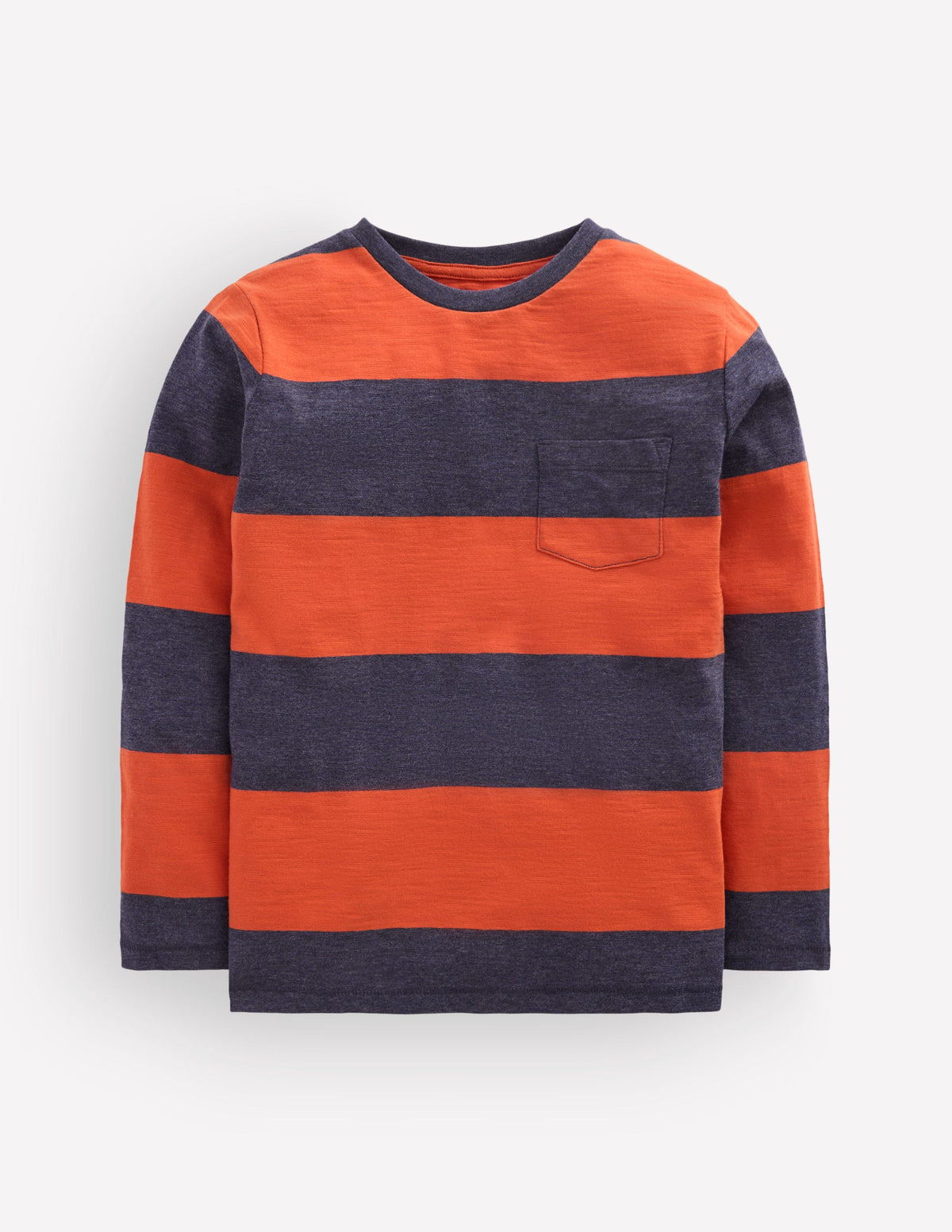 Everyday Long Sleeve T-Shirt-Conker Brown / Navy Marl - Image 1