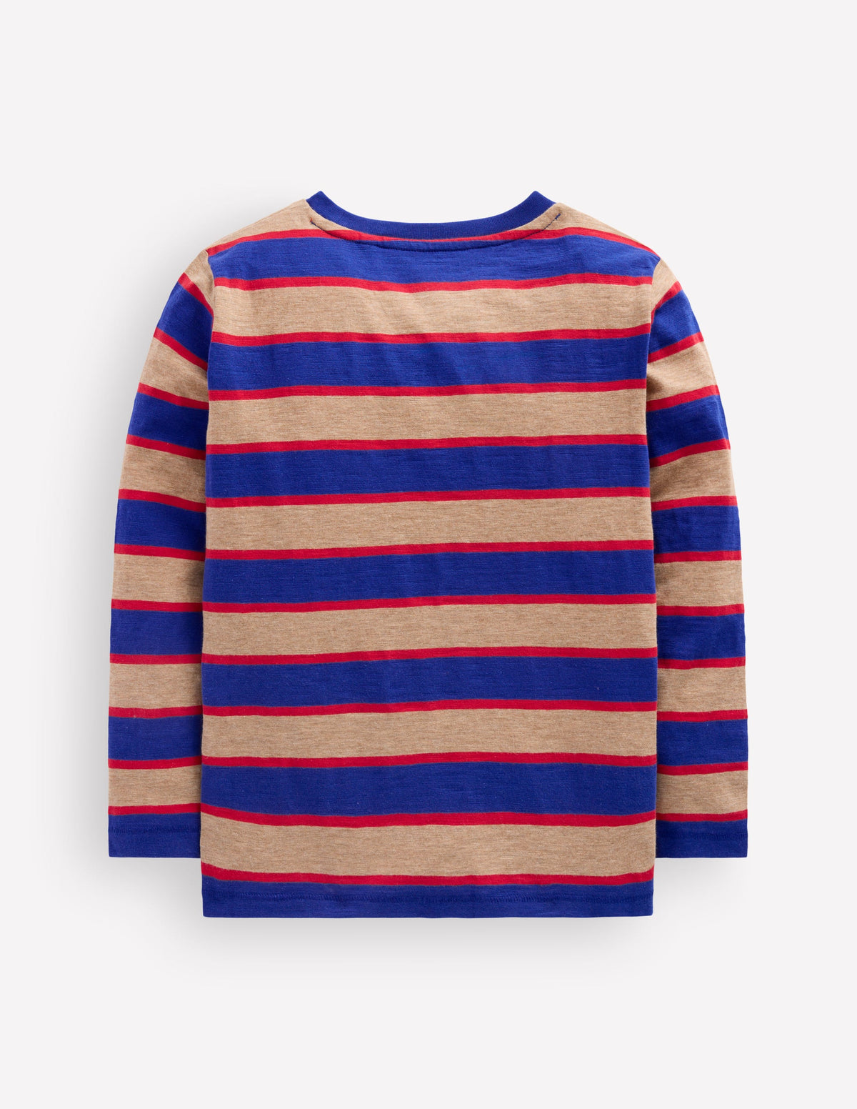 Everyday Long Sleeve T-Shirt-Brown/Blue/Red-2