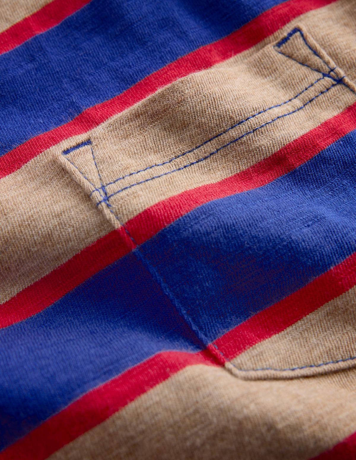 Everyday Long Sleeve T-Shirt-Brown/Blue/Red - Image 3