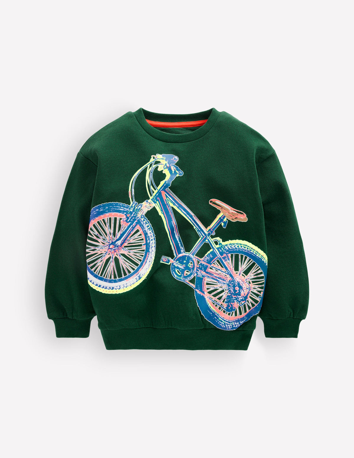 Glow-In-The-Dark Sweatshirt-Hunter Green Bike-1