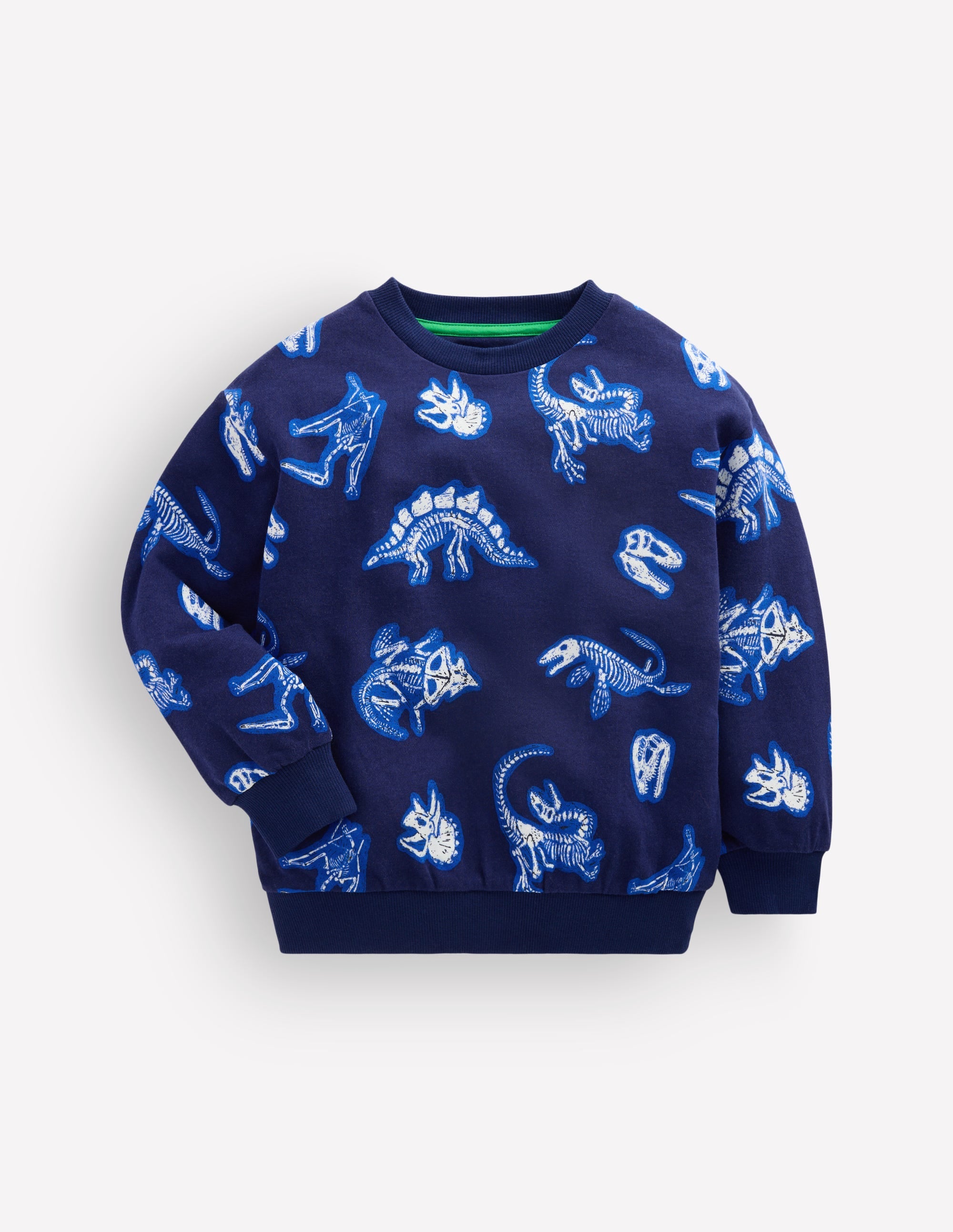 Glow-In-The-Dark Sweatshirt-College Navy Dino - Image 1