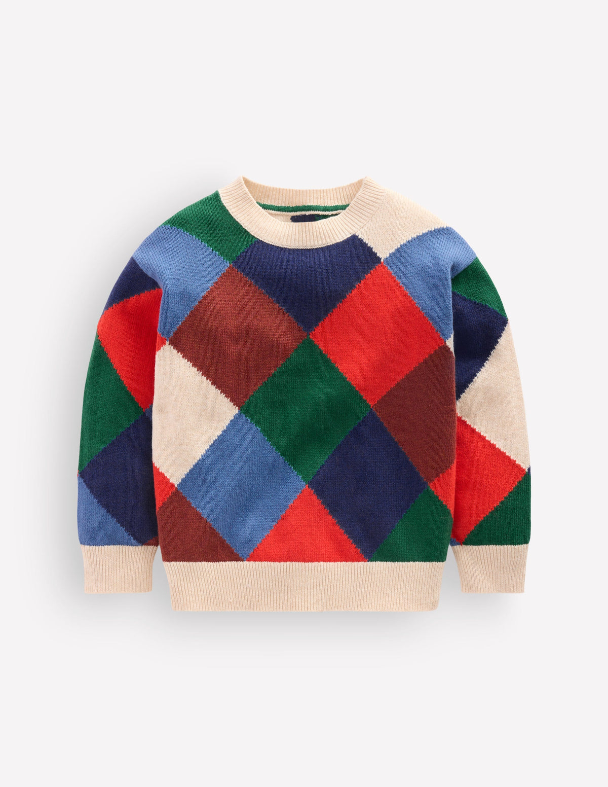 Argyle Jumper-Multi-1