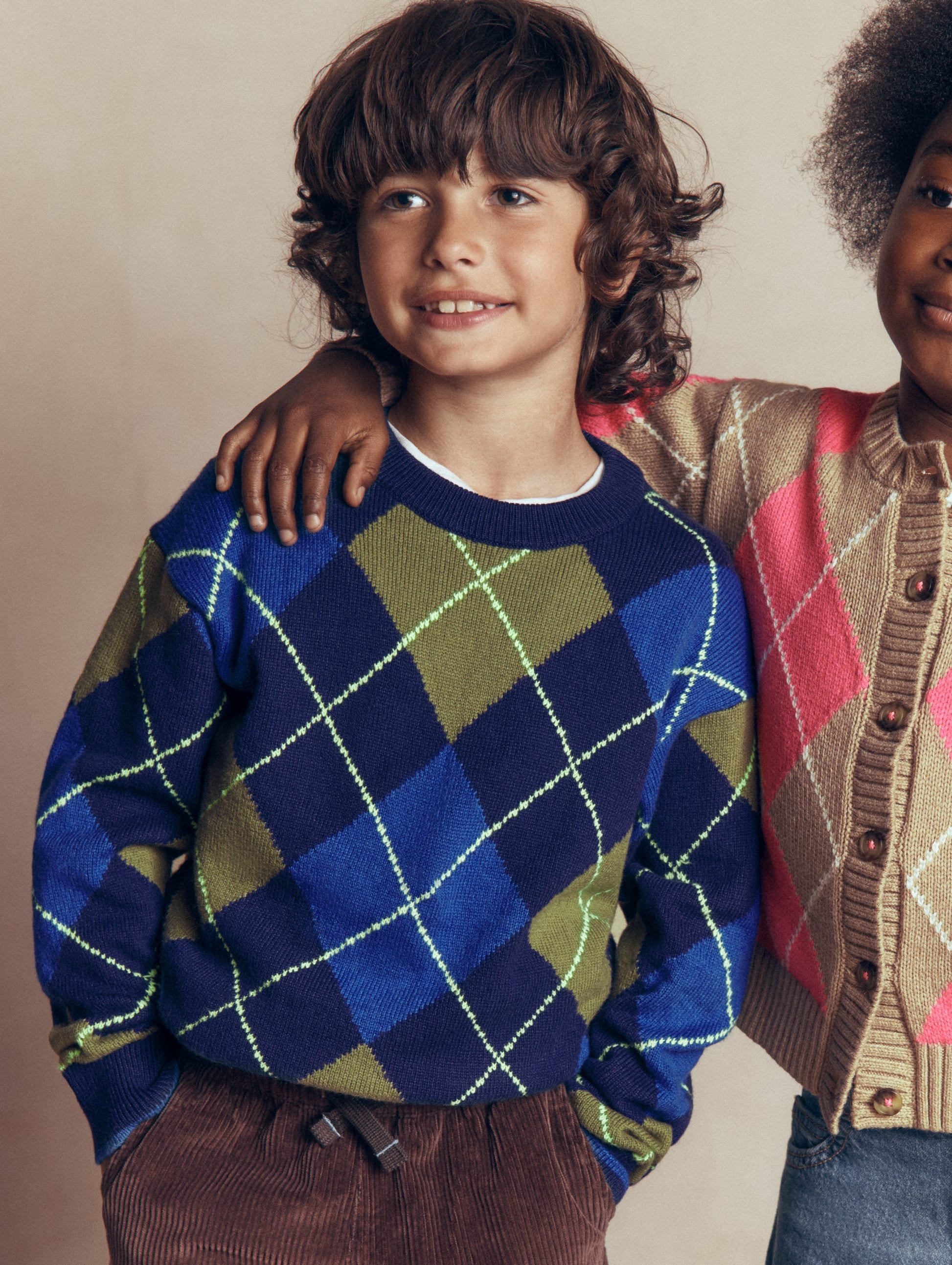 Argyle Jumper-College Navy - Image 2