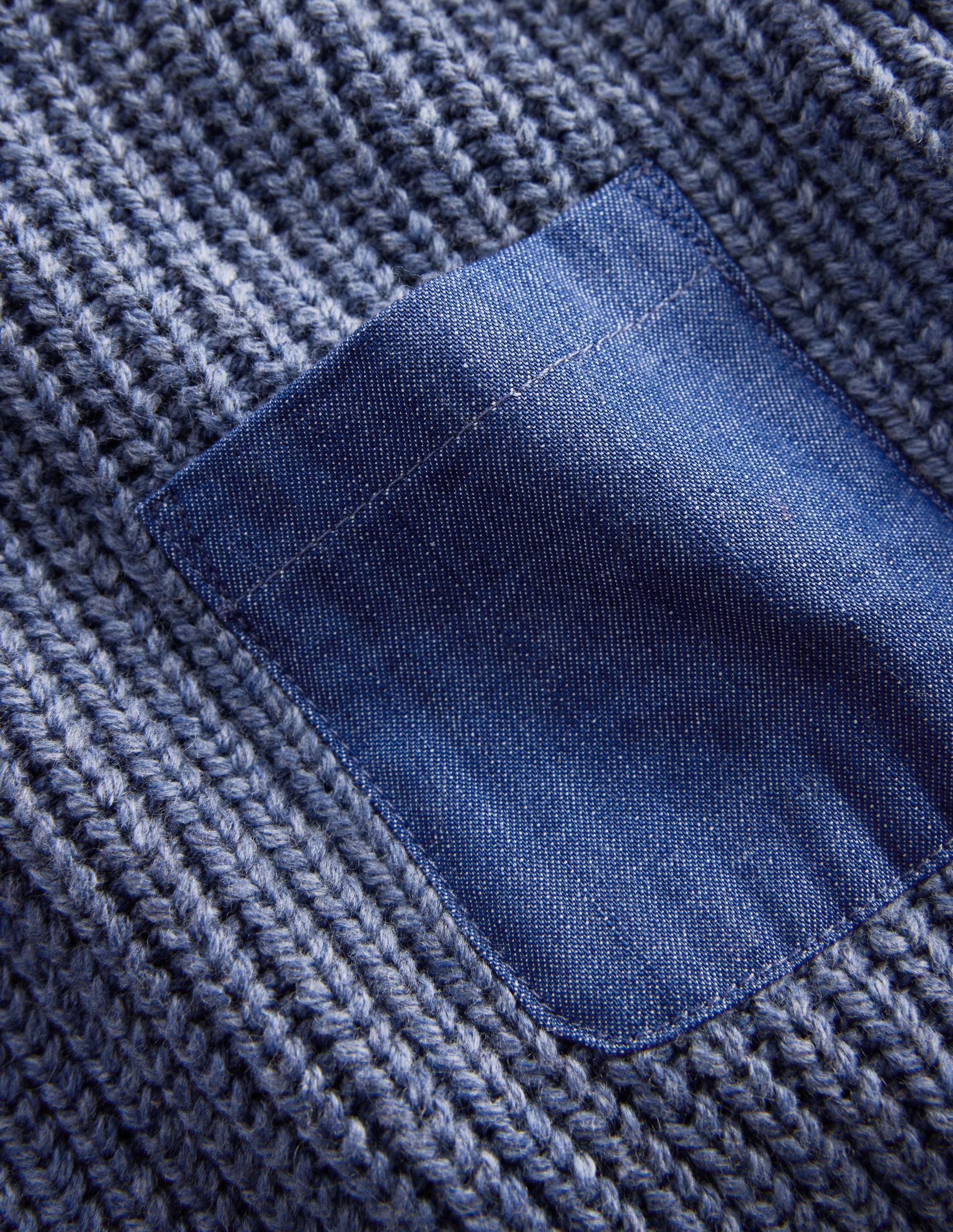 Colour Block Jumper-Navy Melange-7