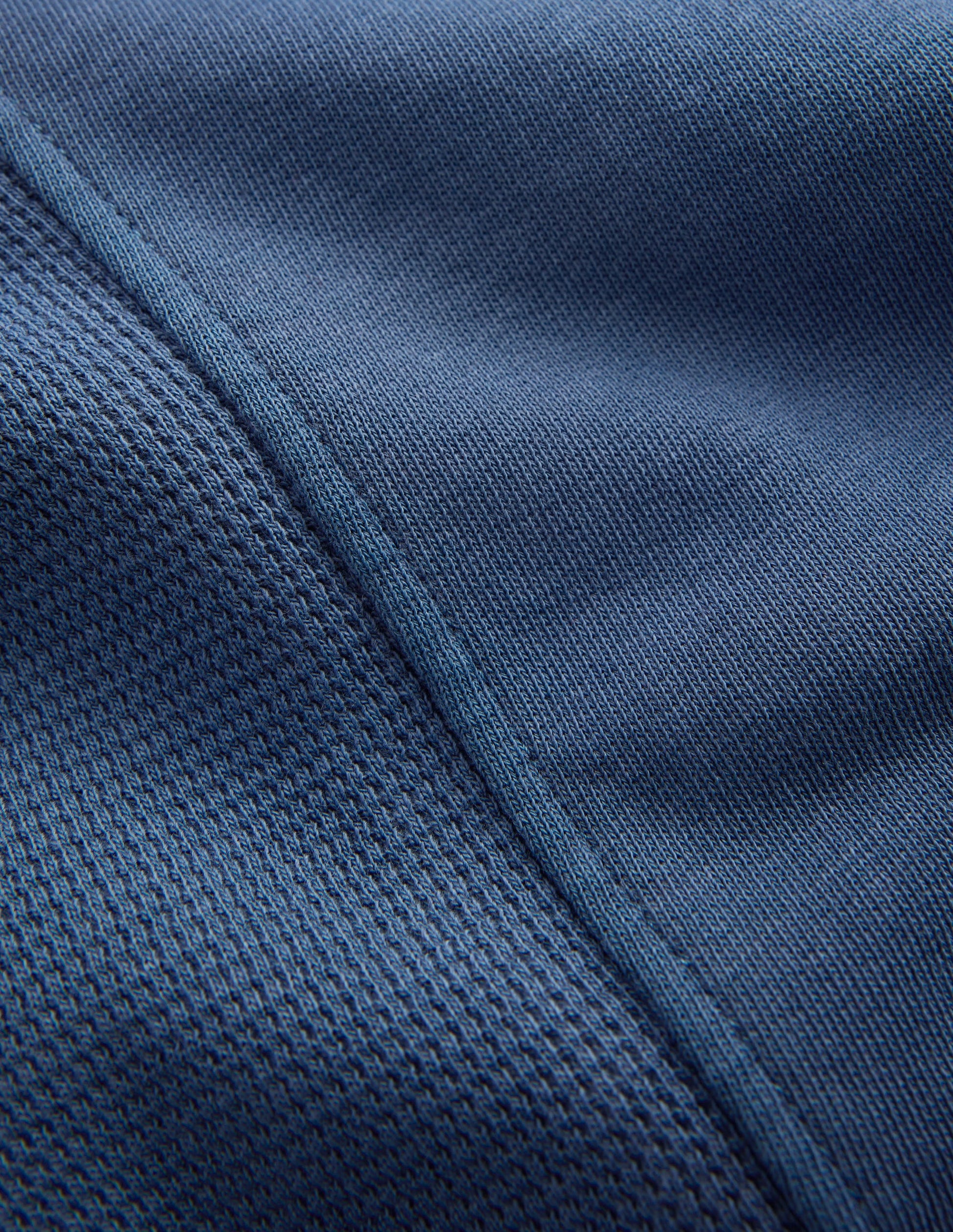 Garment Dye Waffle Mix Sweater-Denim Blue-3