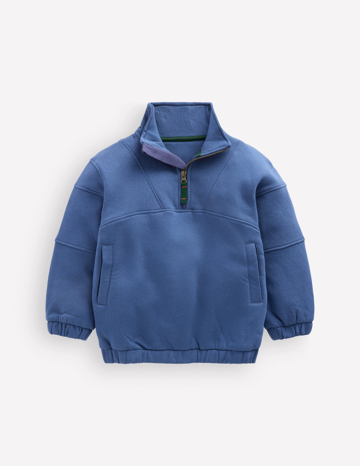 Half-zip Sweatshirt-Denim Blue - Image 1