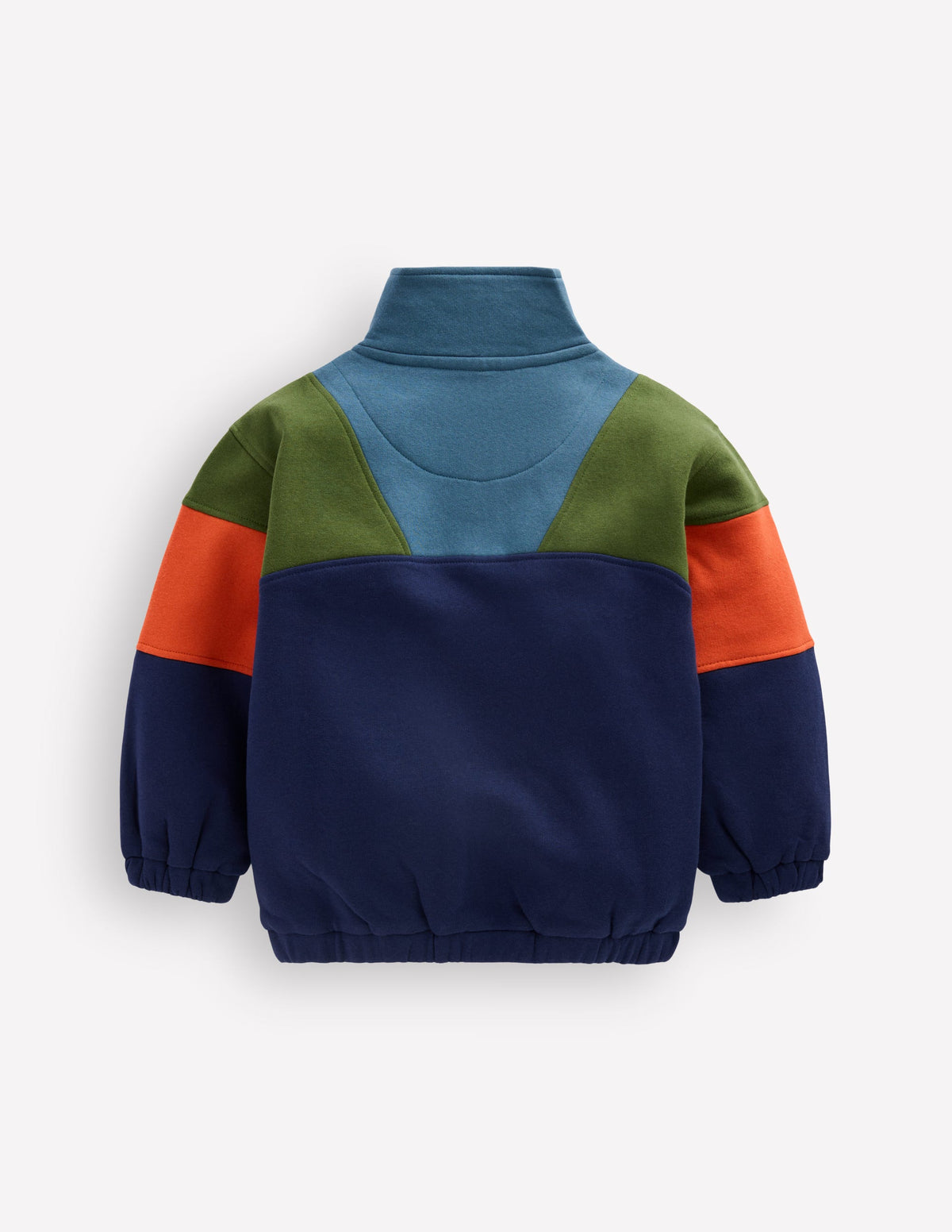 Half-zip Sweatshirt-Brunswick Green Colourblock - Image 2