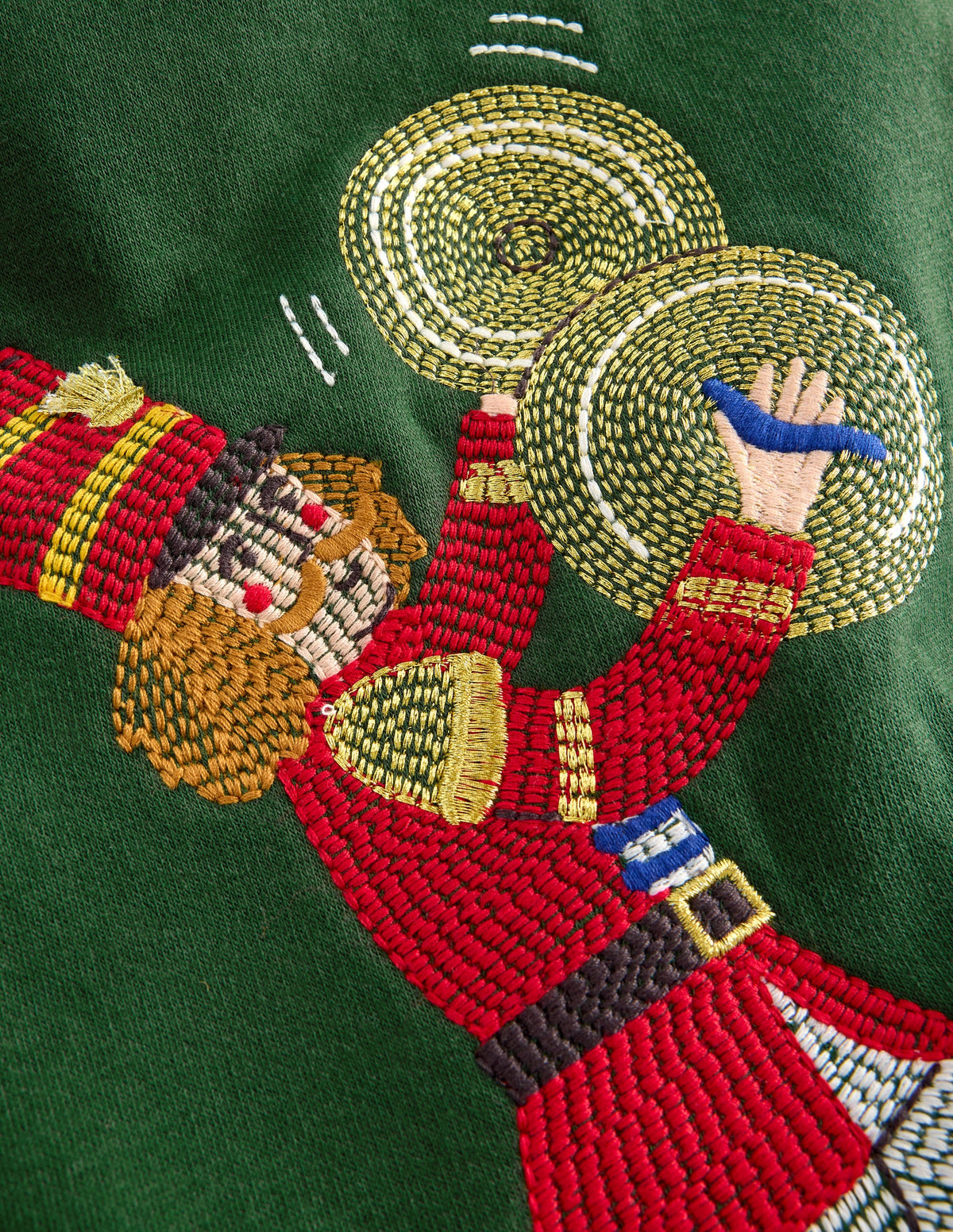 Applique sweatshirt-Green Nutcracker Marching Band-3