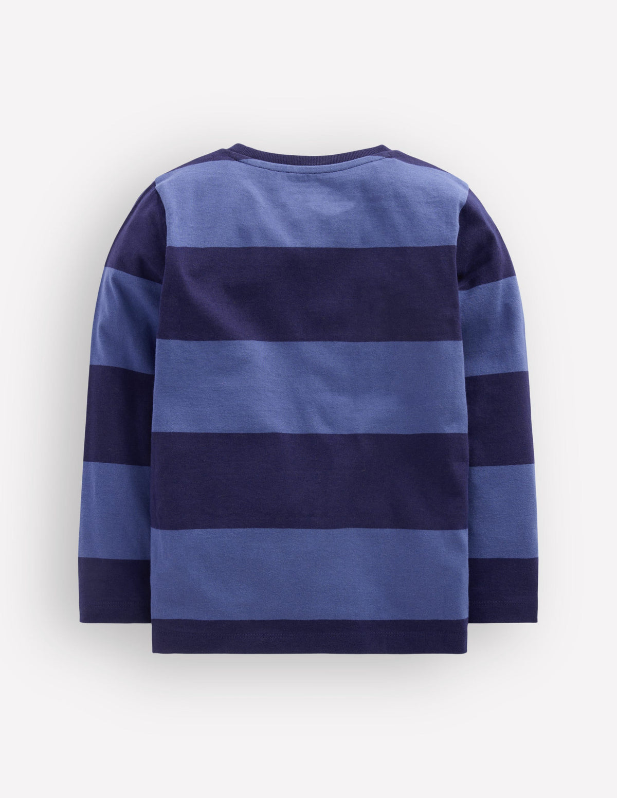 Striped Stitch Detail T-Shirt-Blue Stripe, Guitar - Image 2