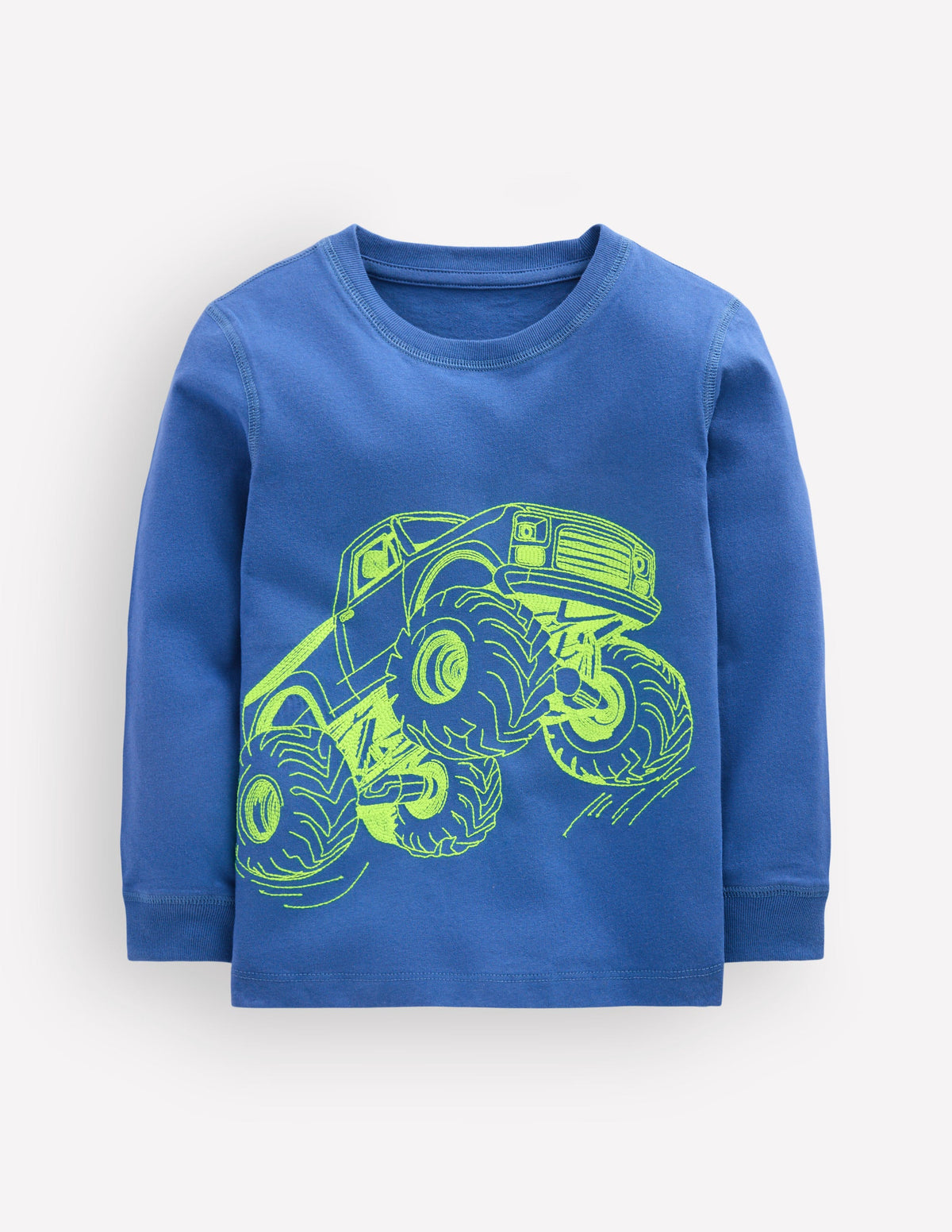 Neon Superstitch T-shirt-Bluejay Monster Truck-1