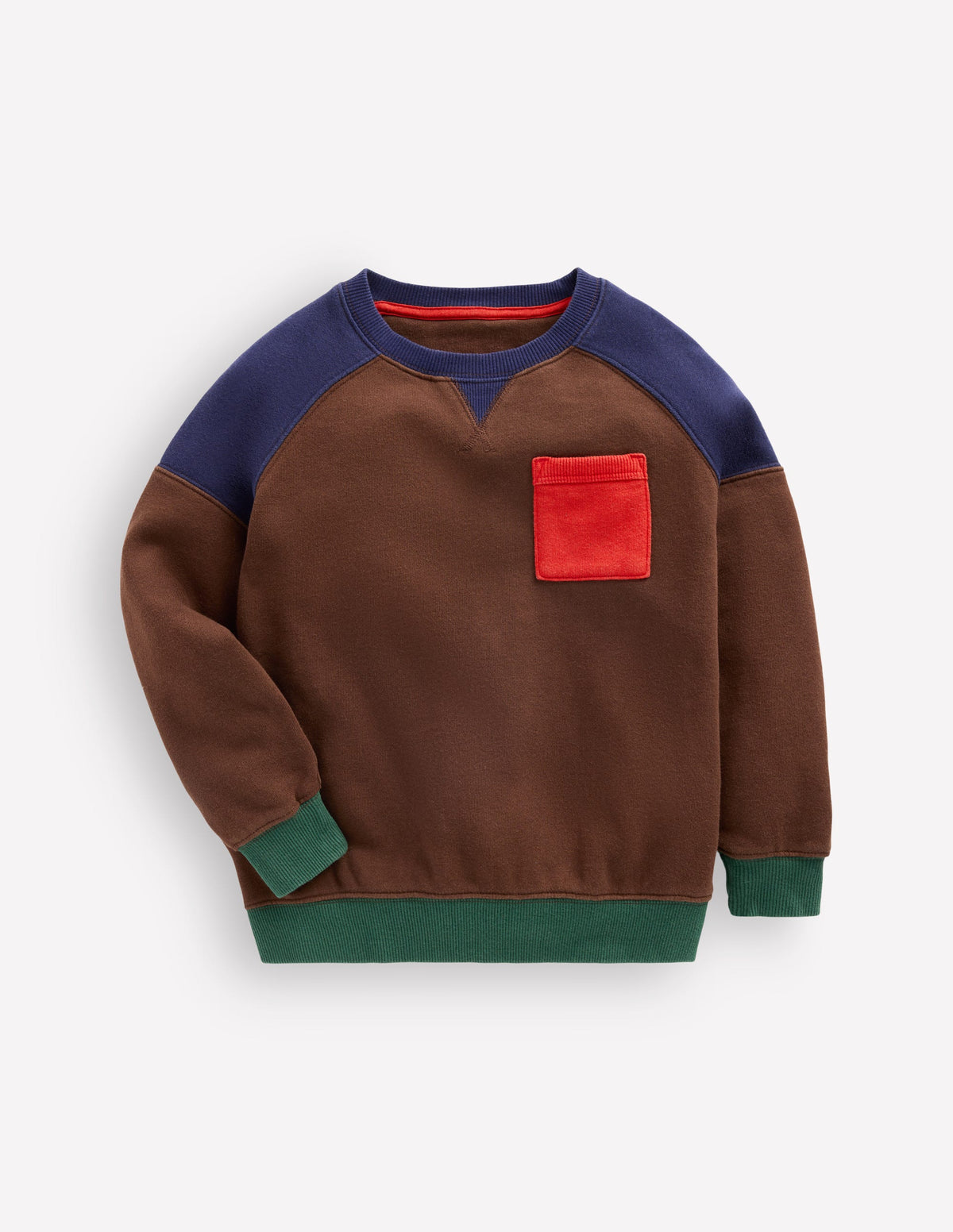 Colourblock Raglan-Raw Umber Colourblock-1