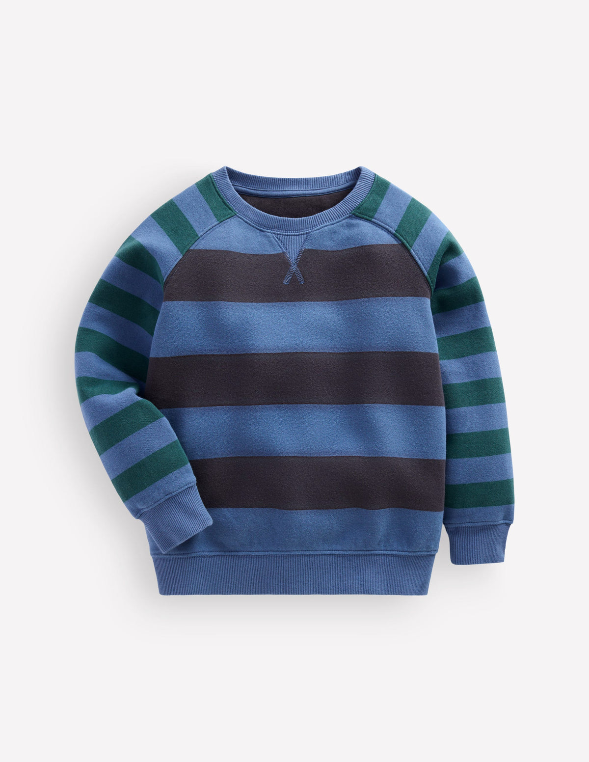 Colourblock Raglan-Blue Stripe - Image 2