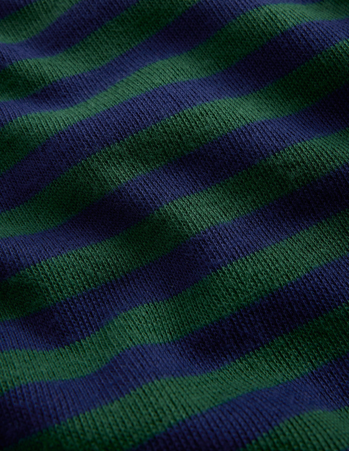 Cosy Textured Stripe T-shirt-Forest Green / College Navy - Image 3