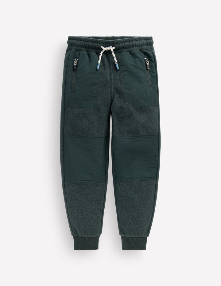 Warrior Knee Fleece Joggers-Hunter Green