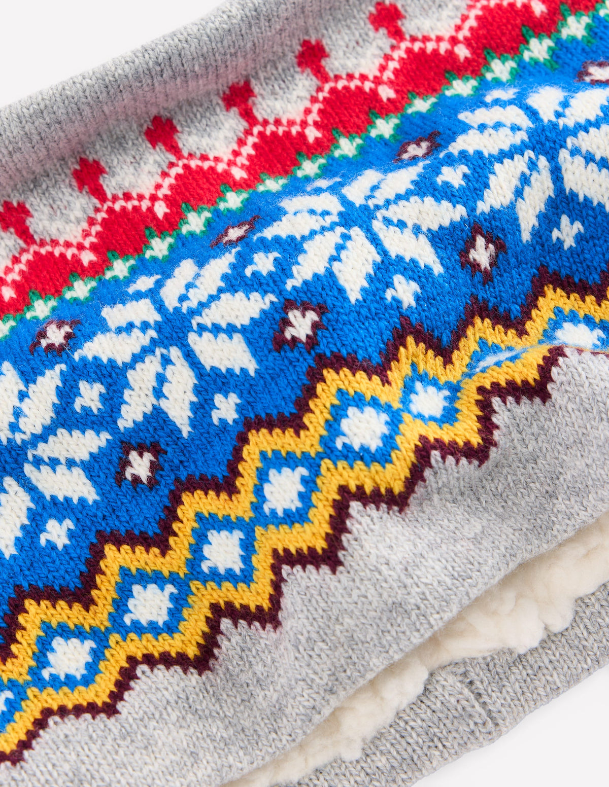 Fair Isle Snood-Grey Marl - Image 2