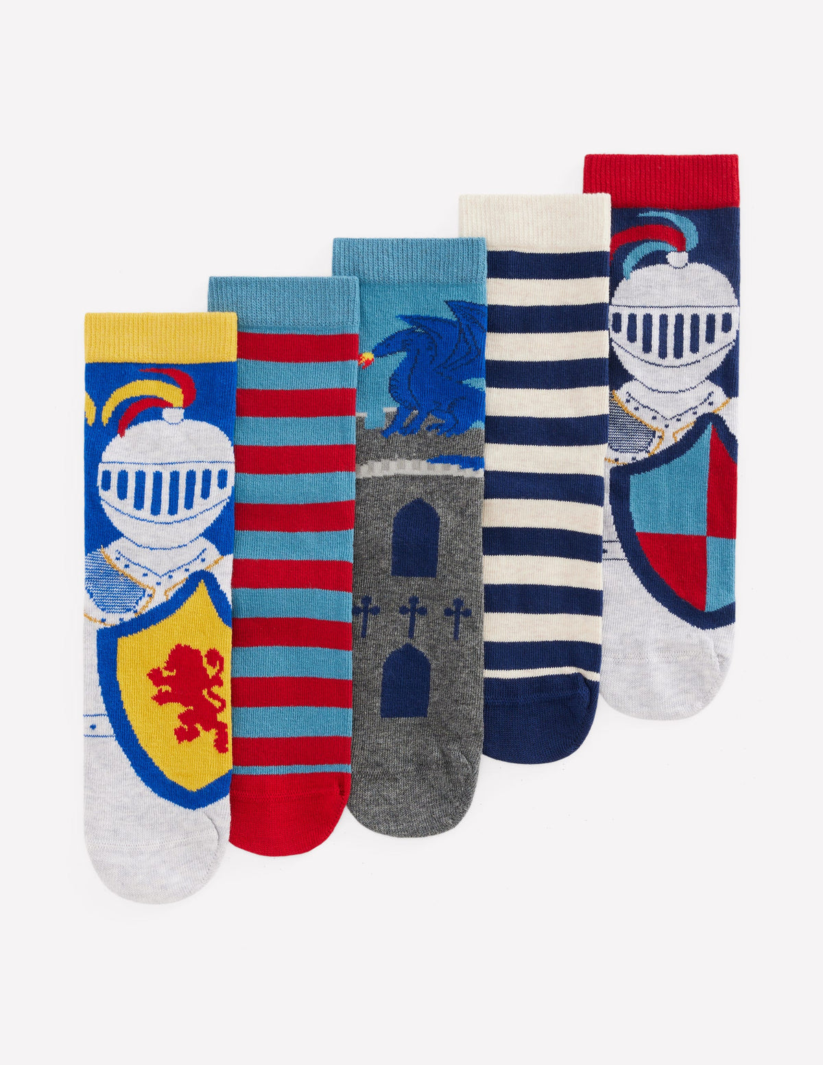 5-pack Socks-Medieval Knights - Image 1