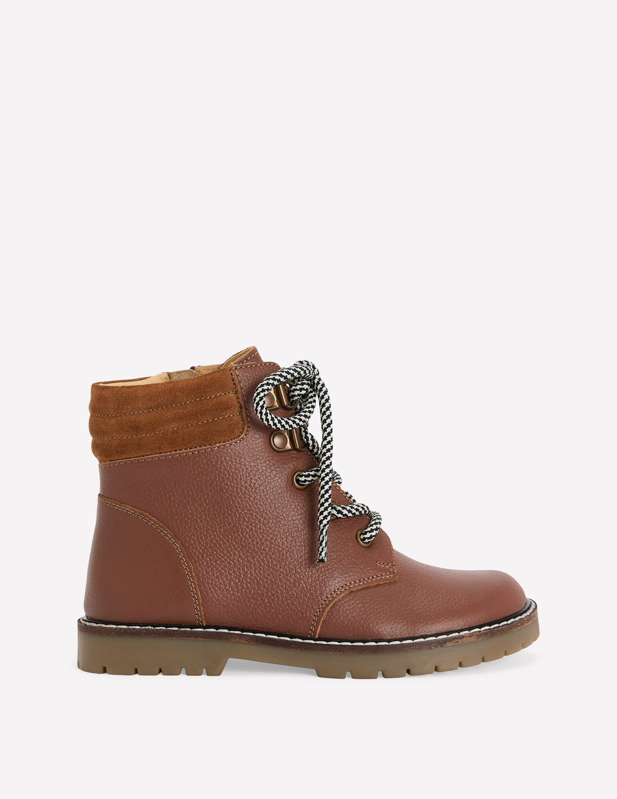 Lace Up Hiker Boots-Tan - Image 1