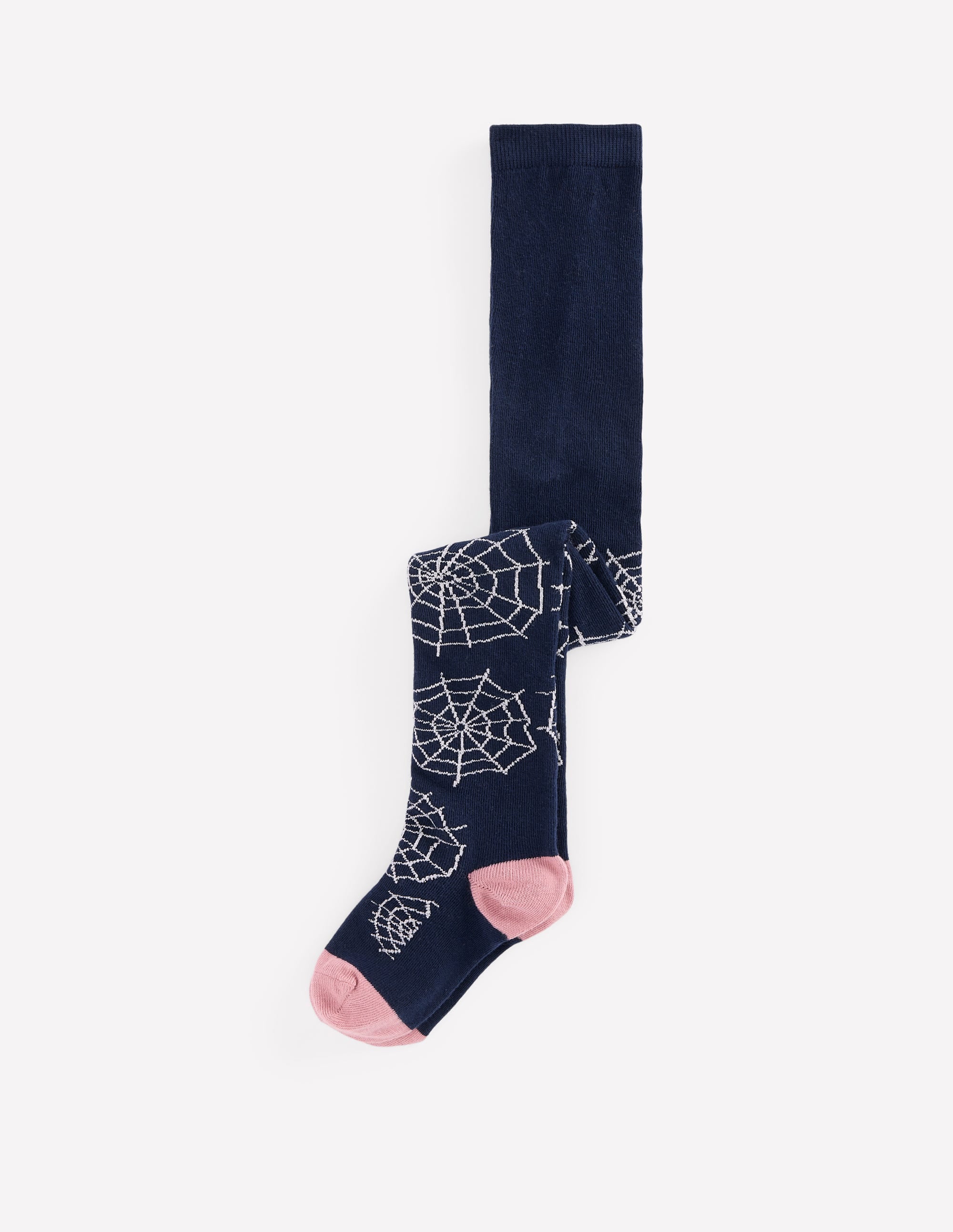 Patterned Tights-College Navy Cobwebs - Image 1