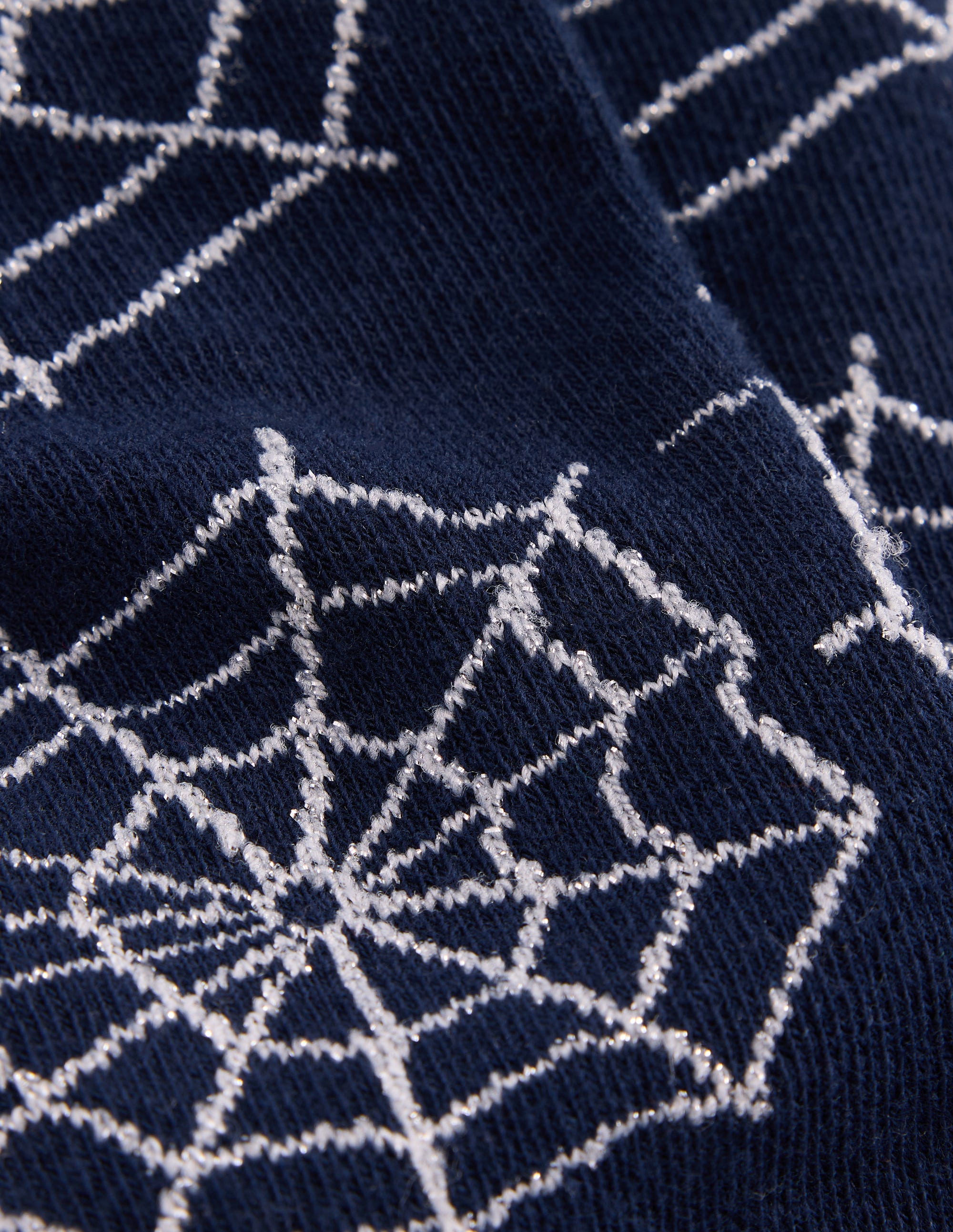 Patterned Tights-College Navy Cobwebs - Image 2