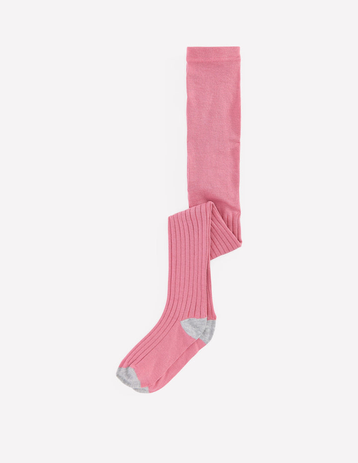 Ribbed Tights-Pink Haze