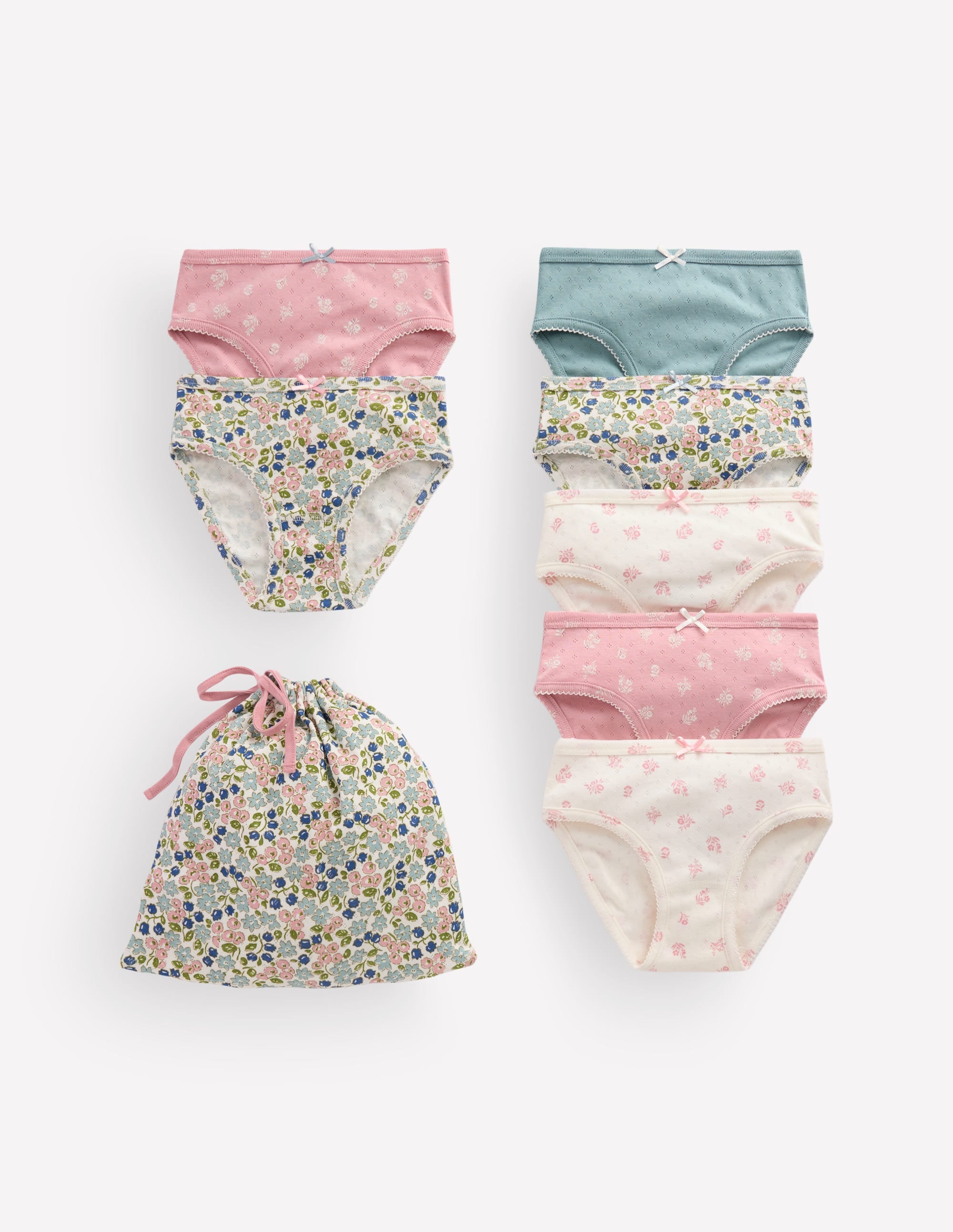 7-pack Pointelle Pants-Patchwork ditsy floral - Image 1