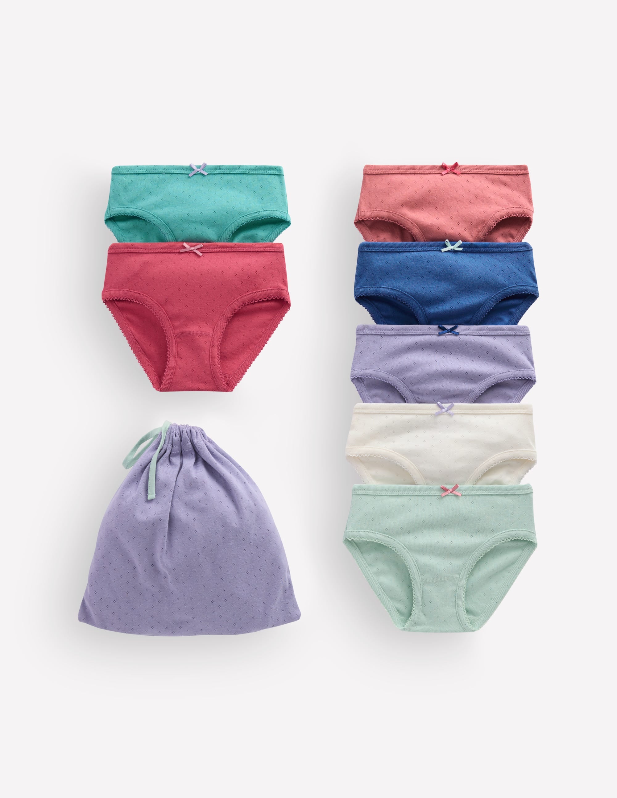 7-pack Pointelle Pants-Rosa floral - Image 1