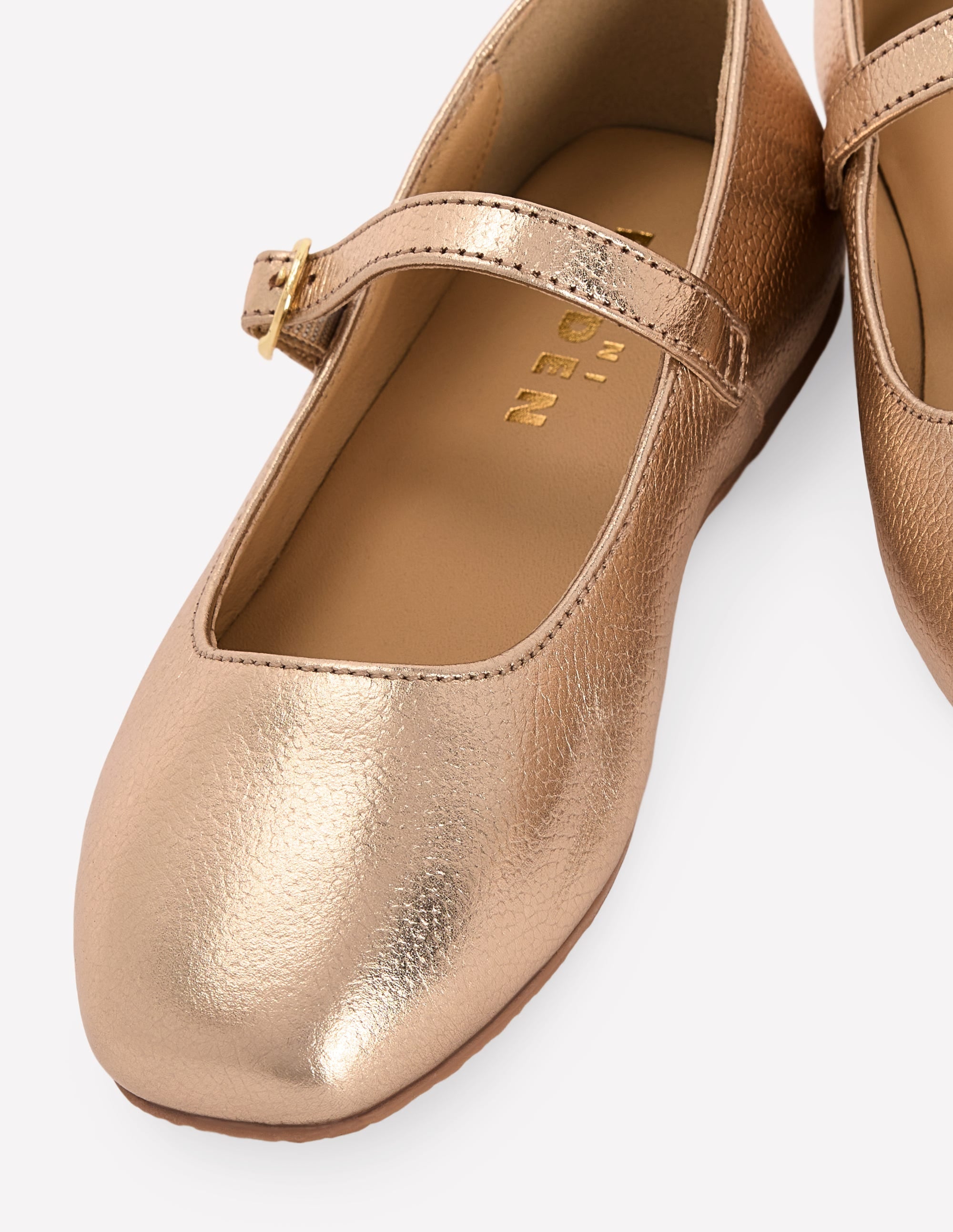 Square Toe Mary Janes-Gold - Image 3