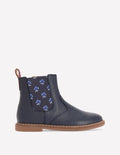 Chelsea Boots (Girls)-Navy Floral