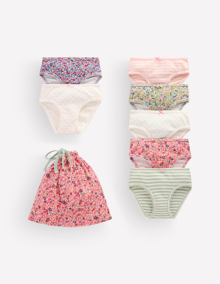 7 Pack Pants-Vintage Florals