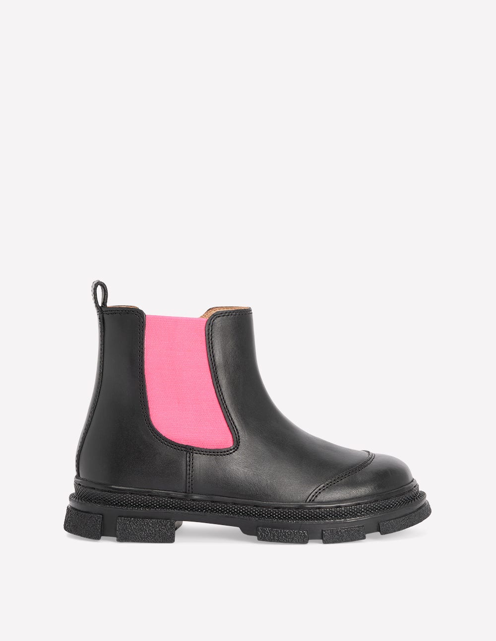 Chunky Chelsea Boots-Black and Festival Pink - Image 1