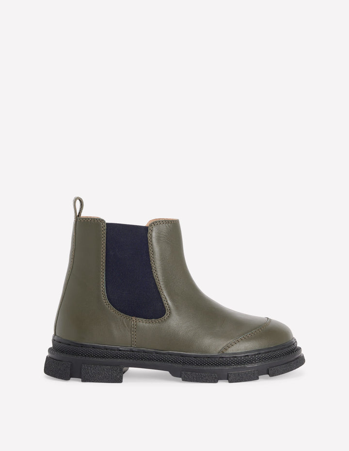 Chunky Chelsea Boots-Khaki