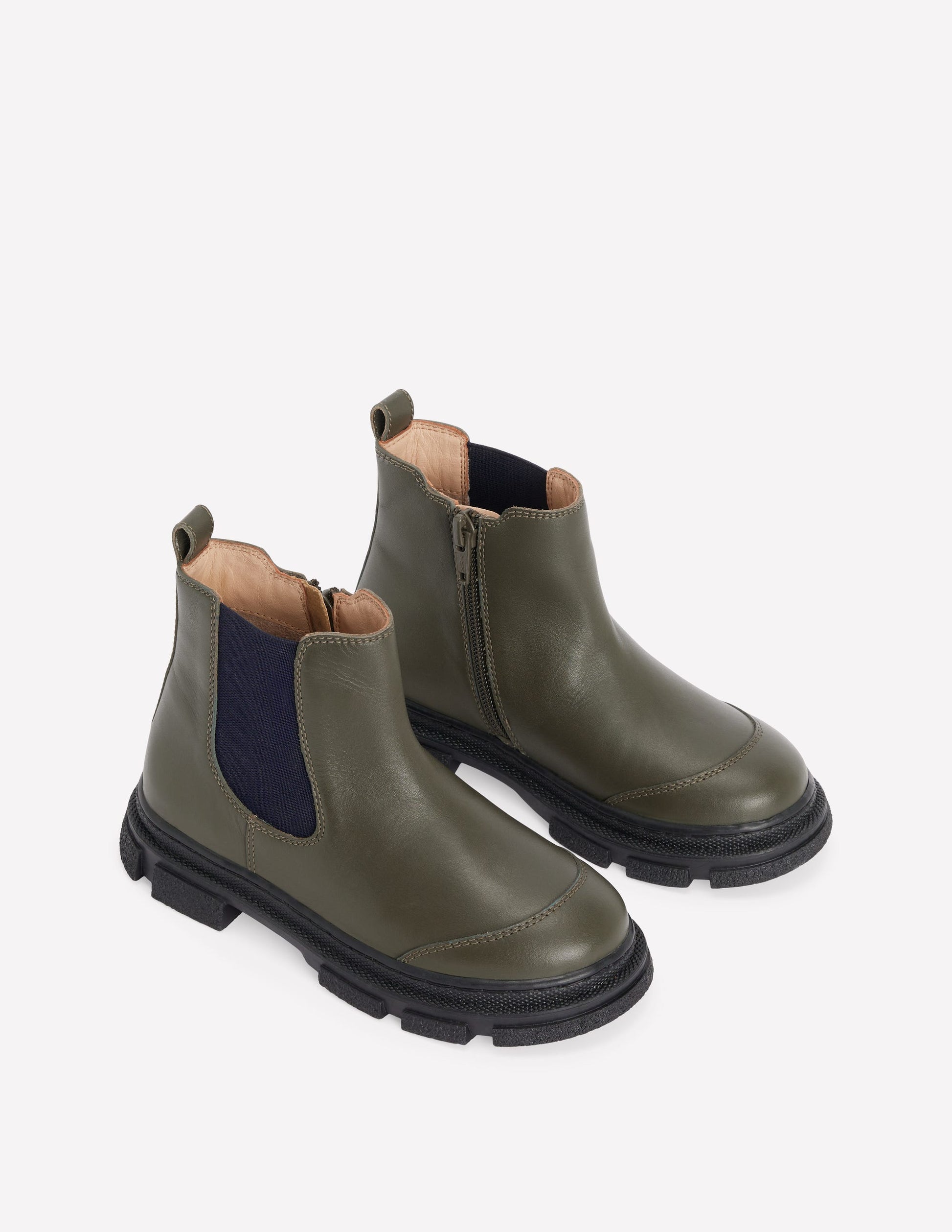 Chunky Chelsea Boots-Khaki-2
