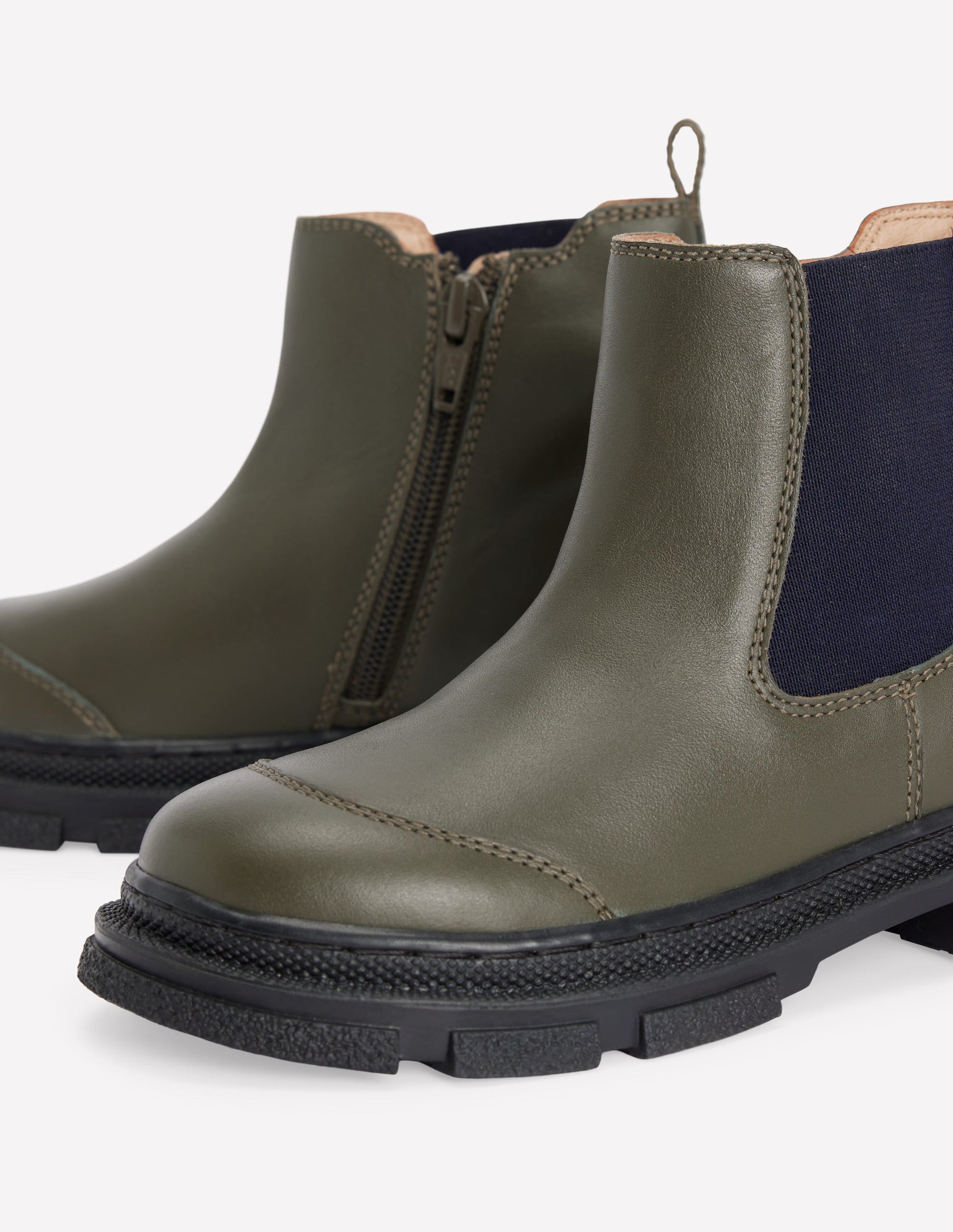 Chunky Chelsea Boots-Khaki-3
