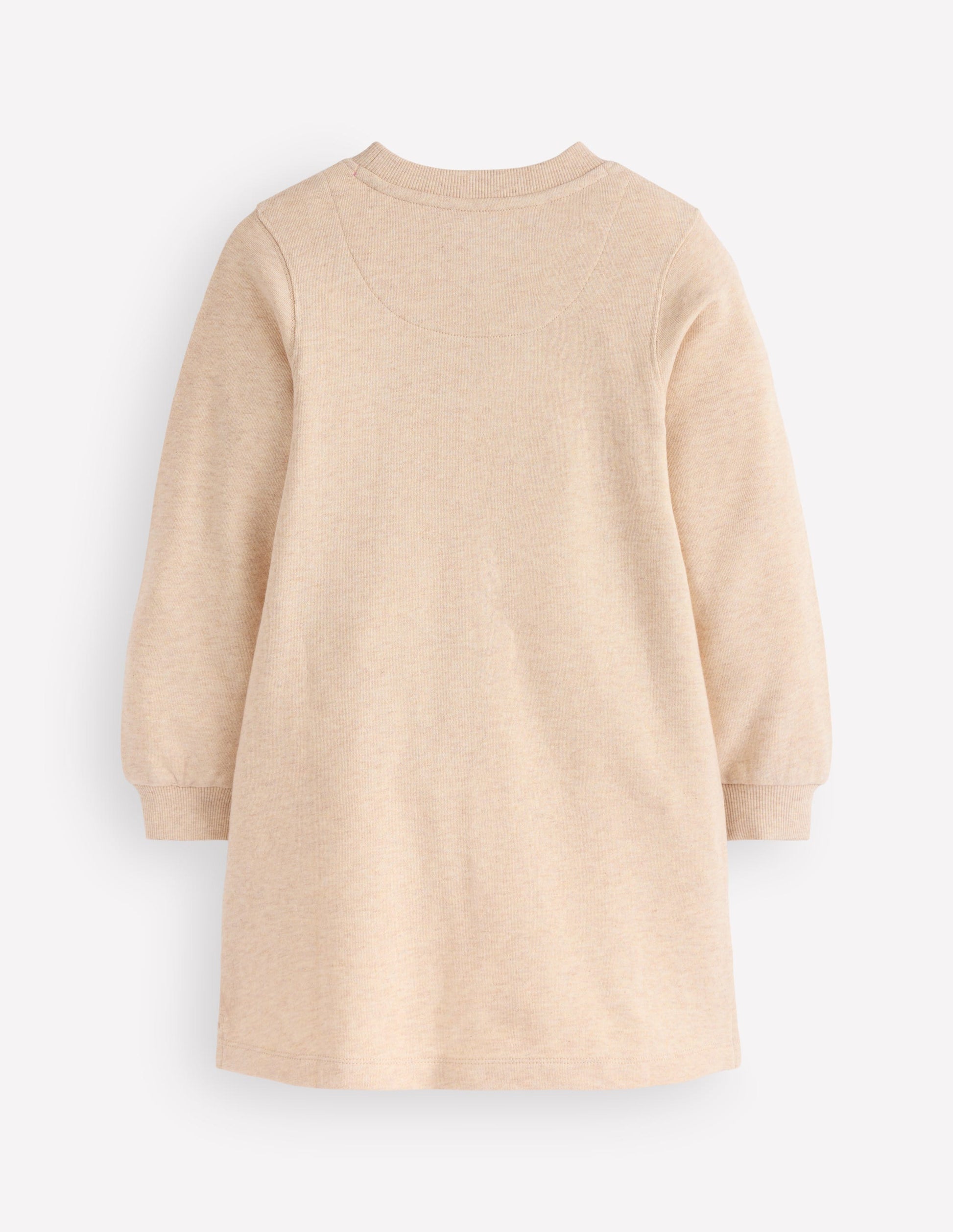 Ida Sweatshirt Appliqué Dress-Oatmeal Butterlies-3
