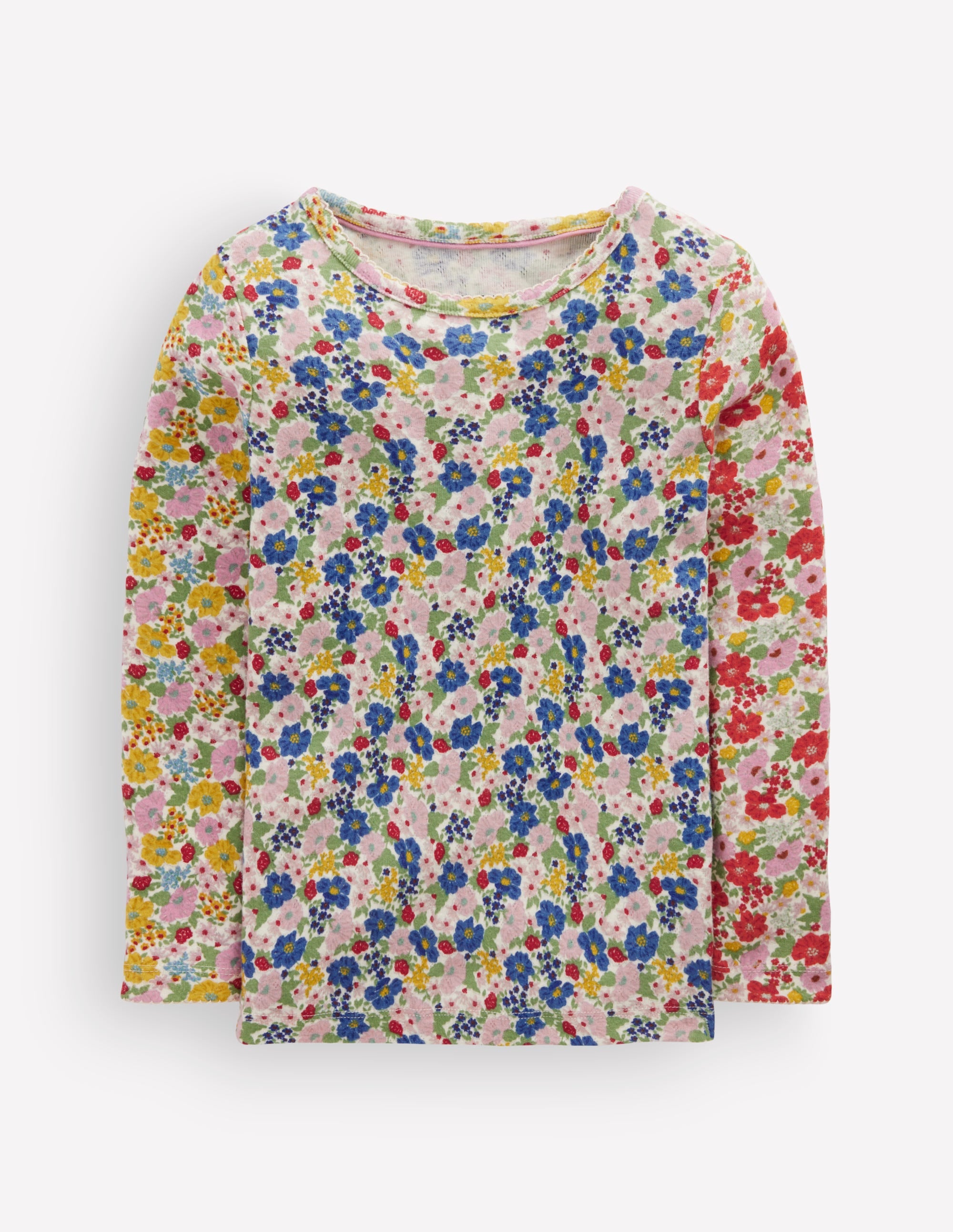 Long Sleeve Pointelle Top-Hotchpotch Floral - Image 1